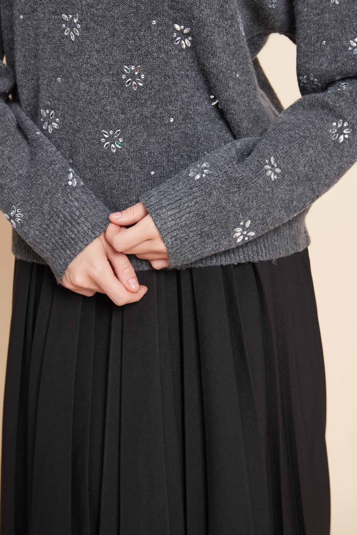 Embroidered Long Sleeve Top