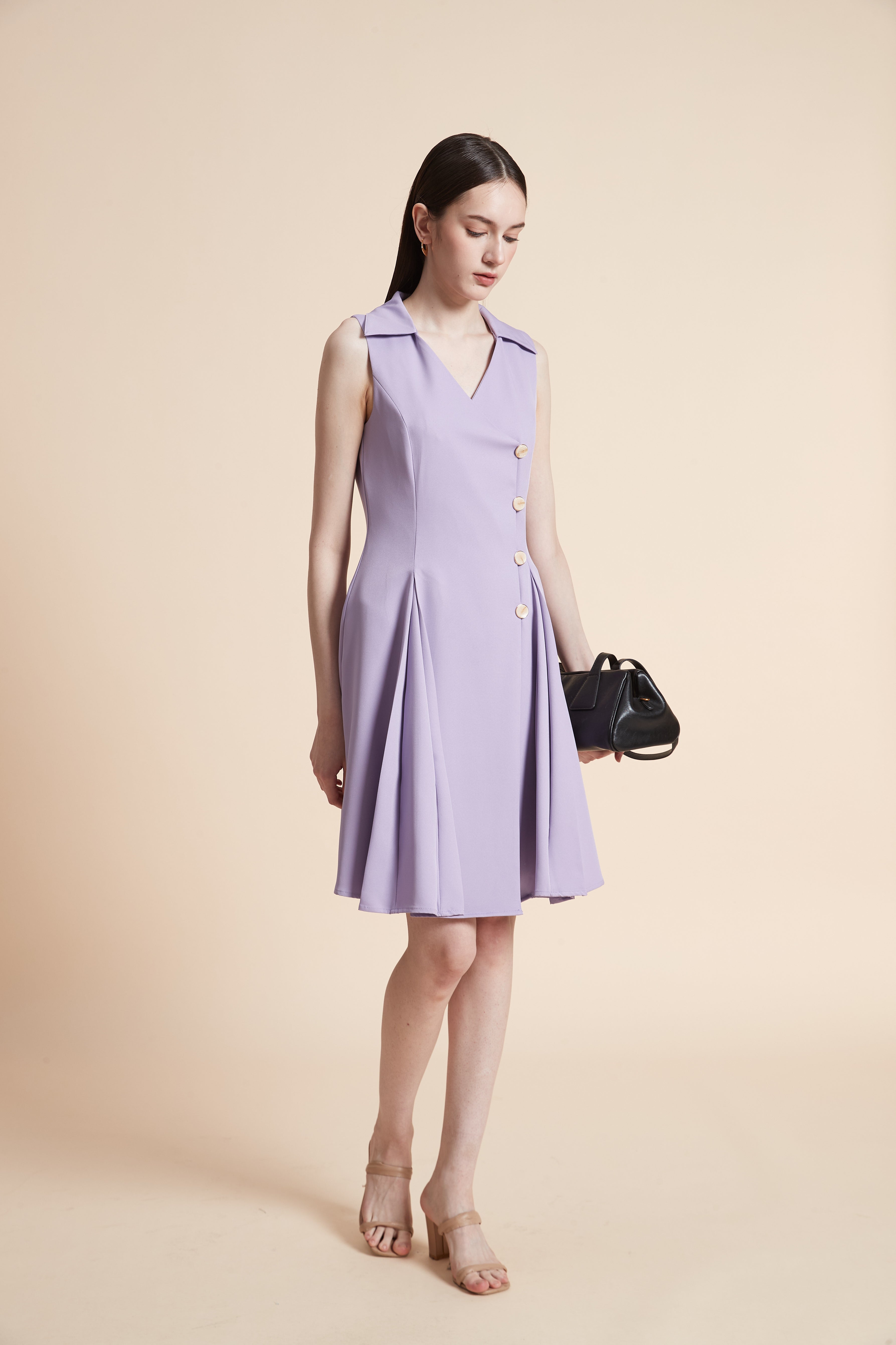 Knee-Length Sleeveless Dress