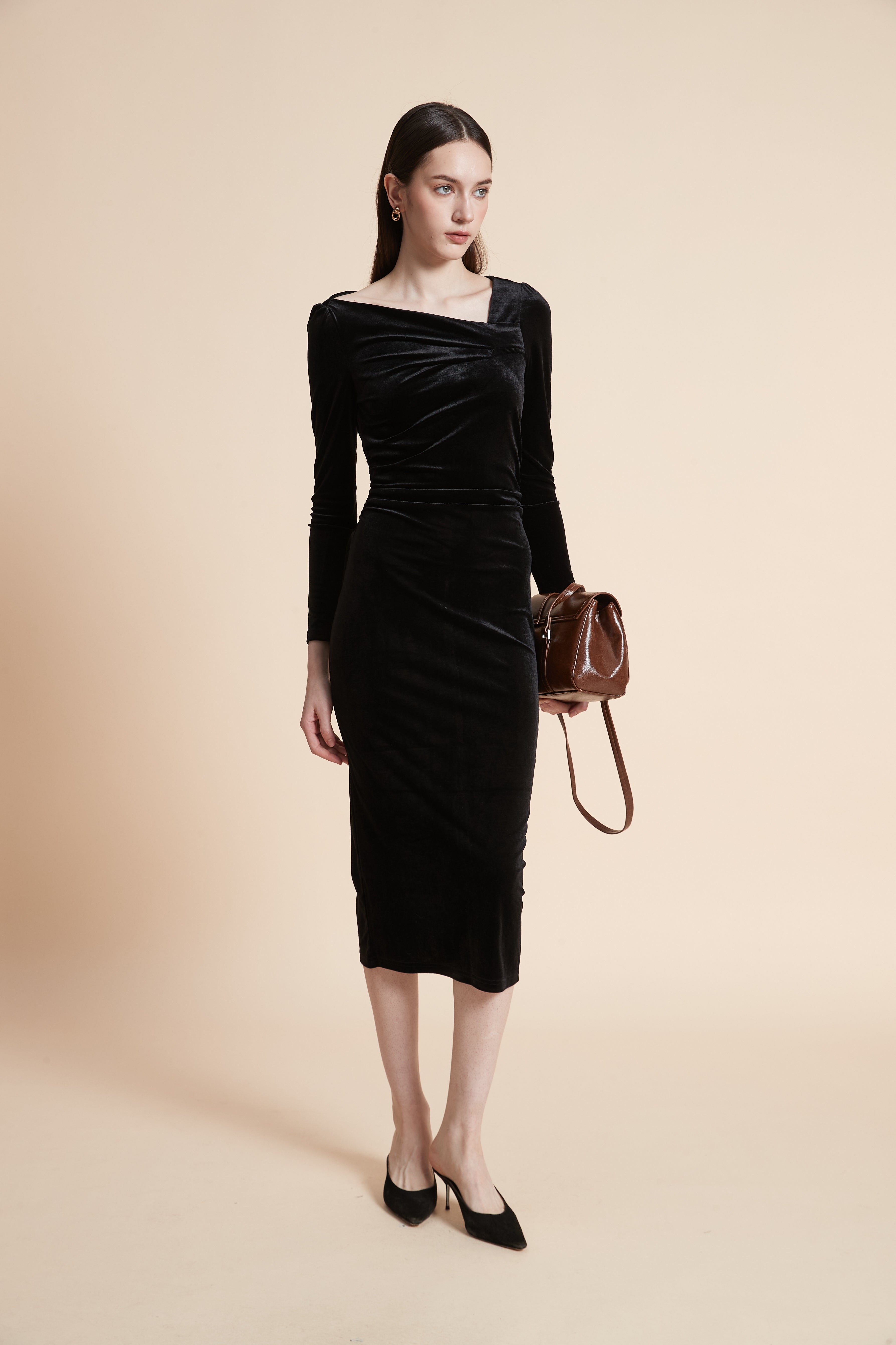 Long Sleeve Bodycon Midi Dress