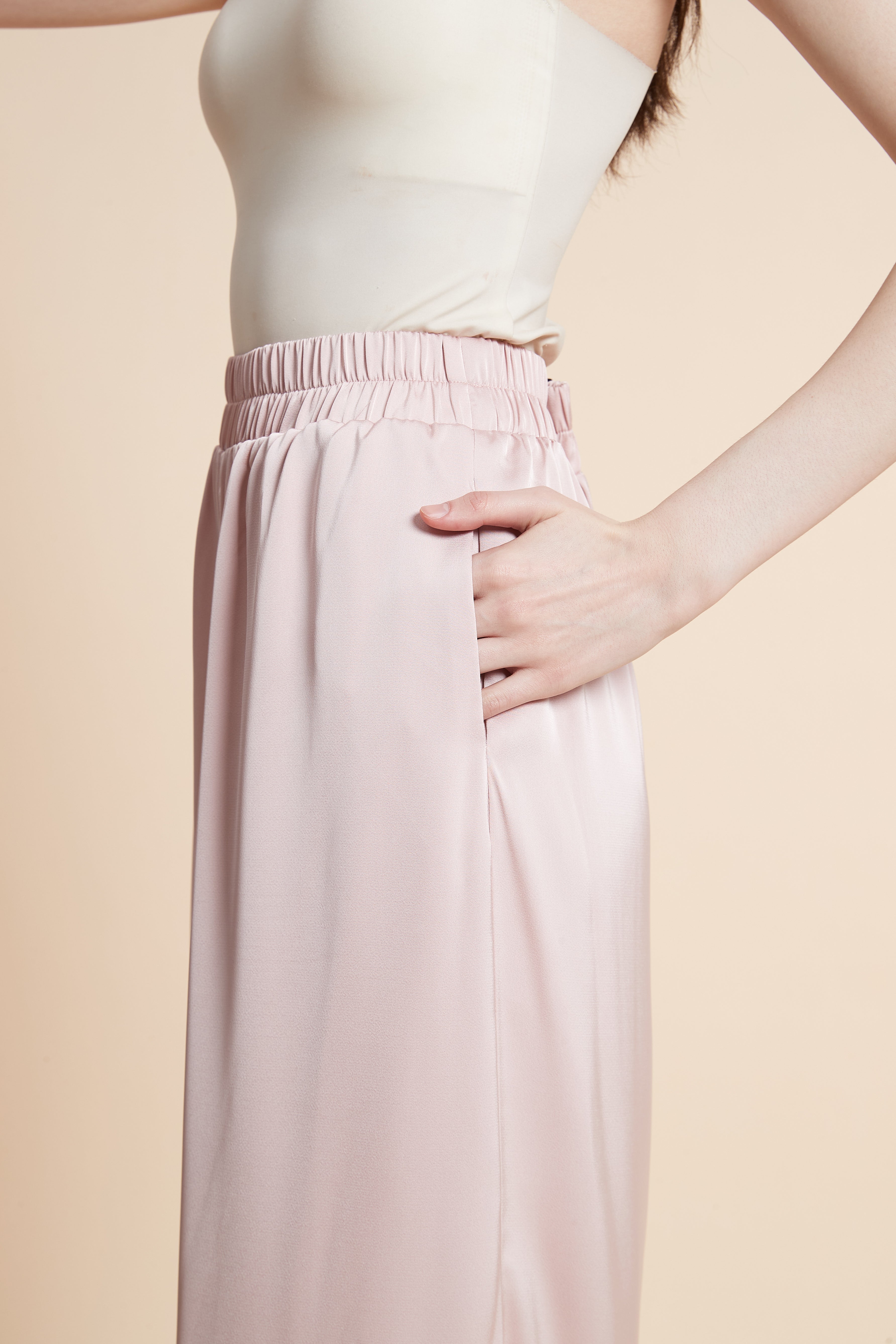 Wide Plain Long Pants