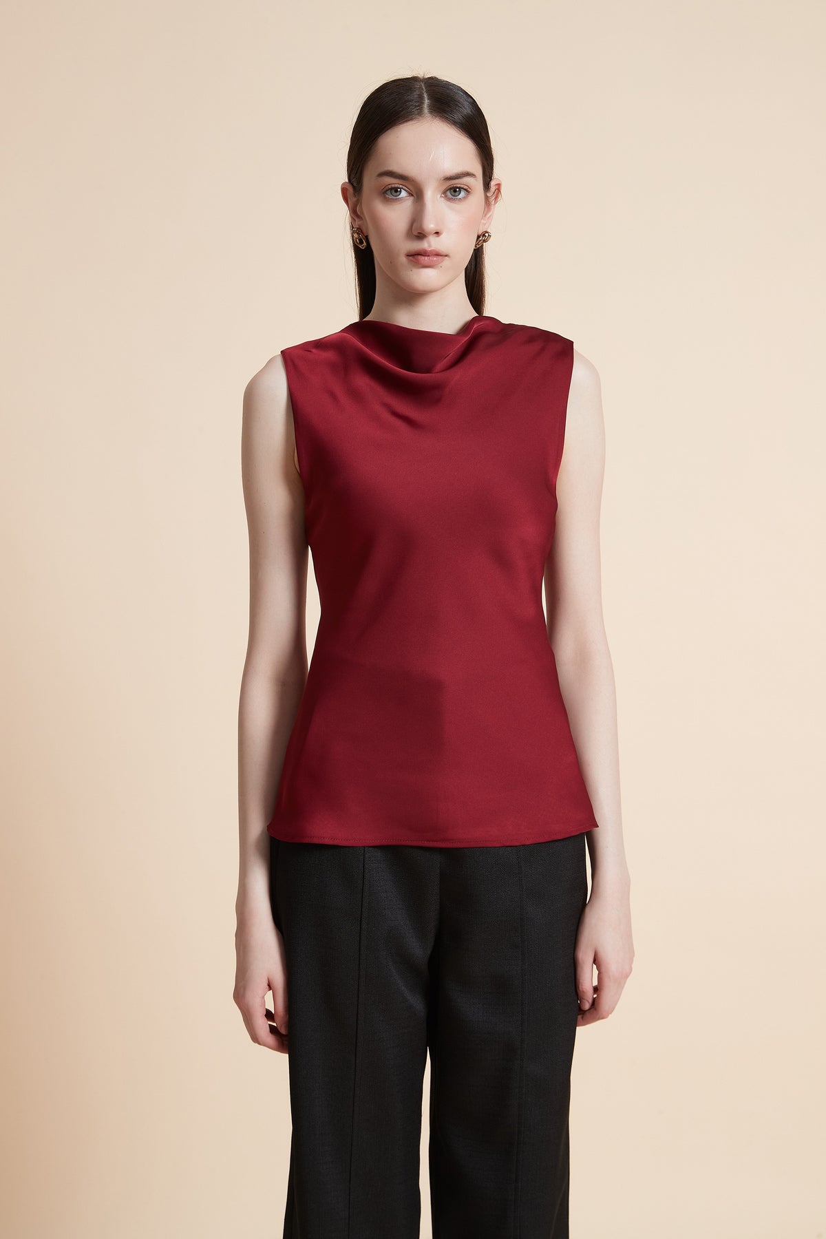 Soft Sleeveless Solid Blouse