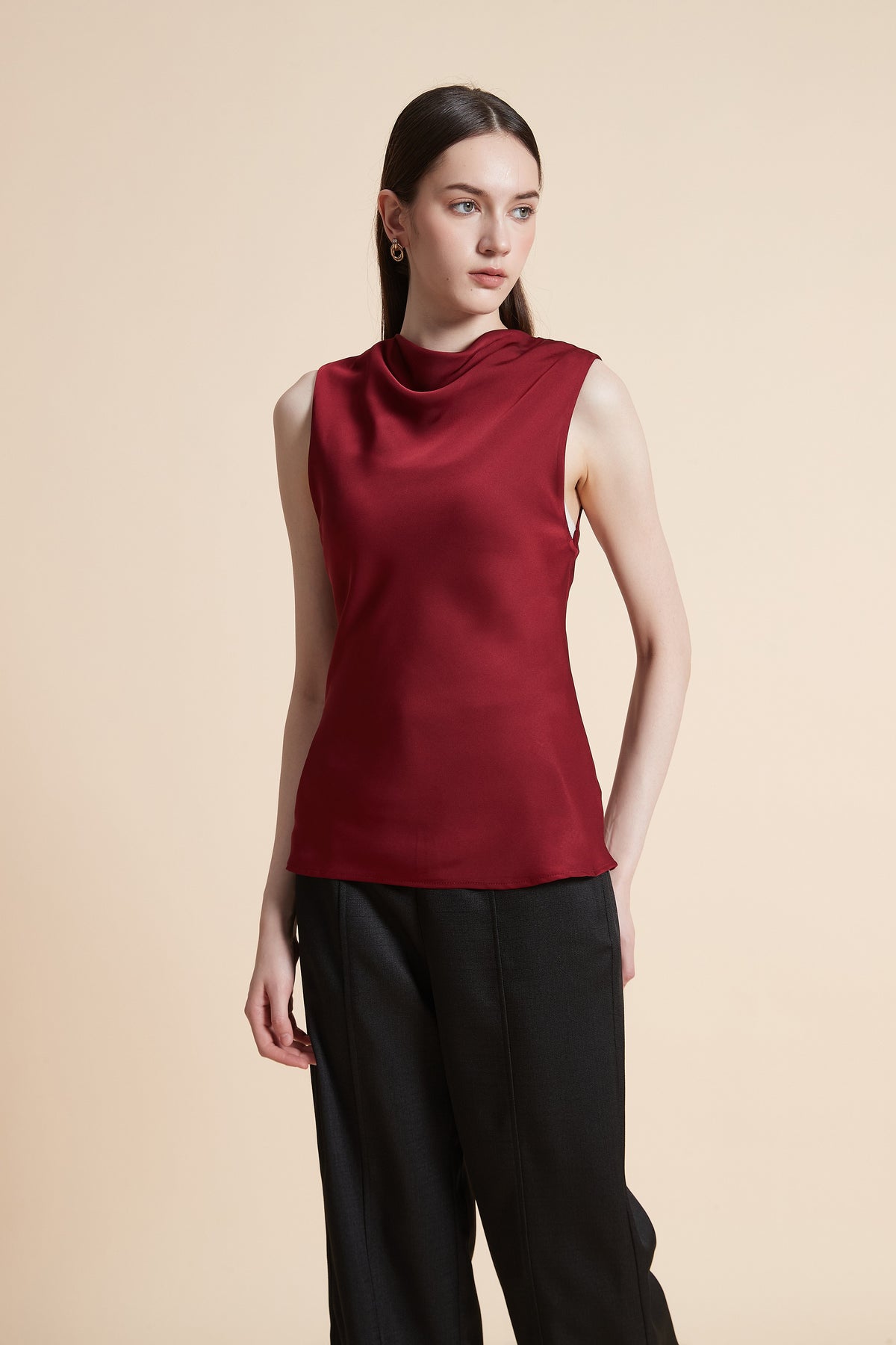 Soft Sleeveless Solid Blouse