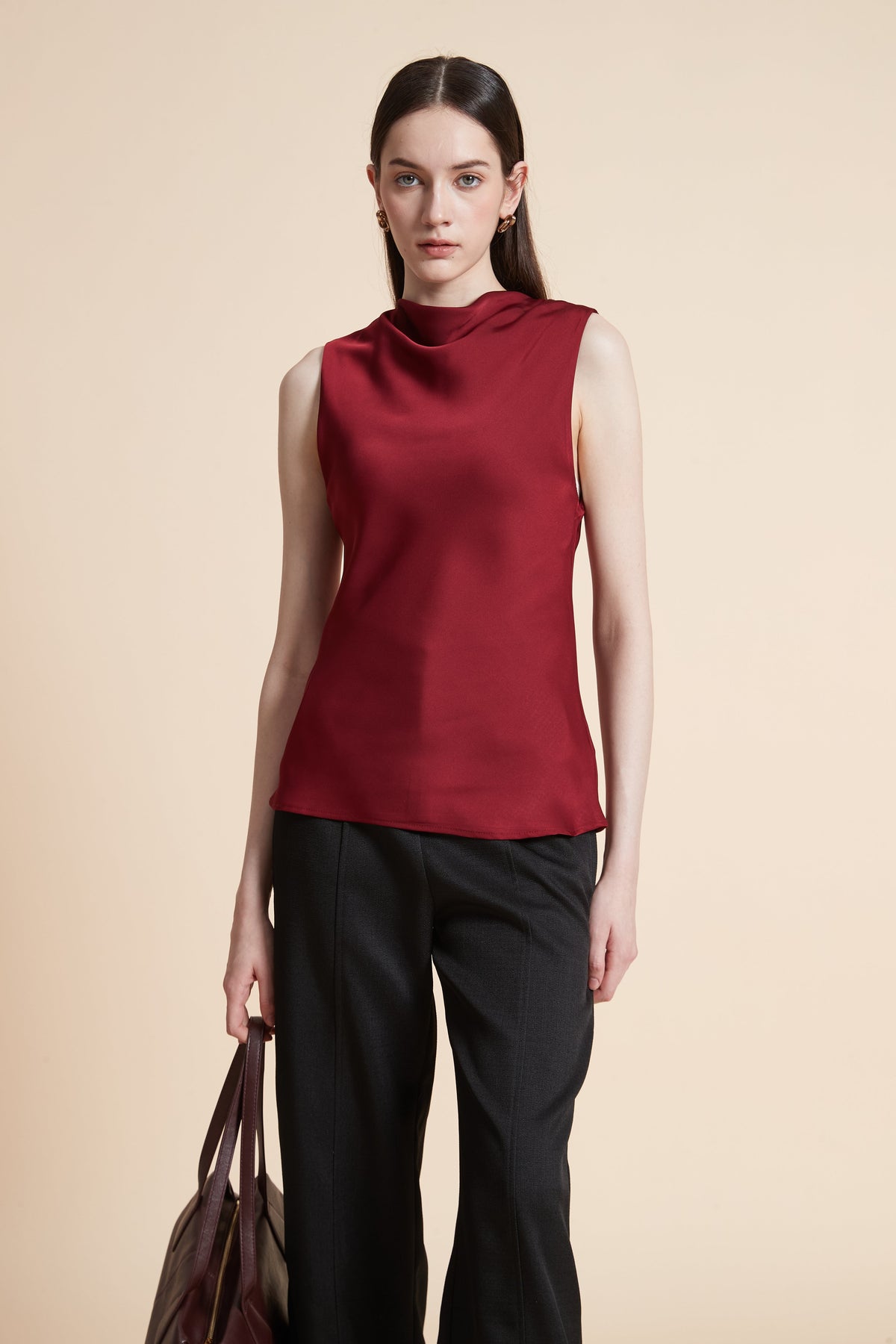 Soft Sleeveless Solid Blouse