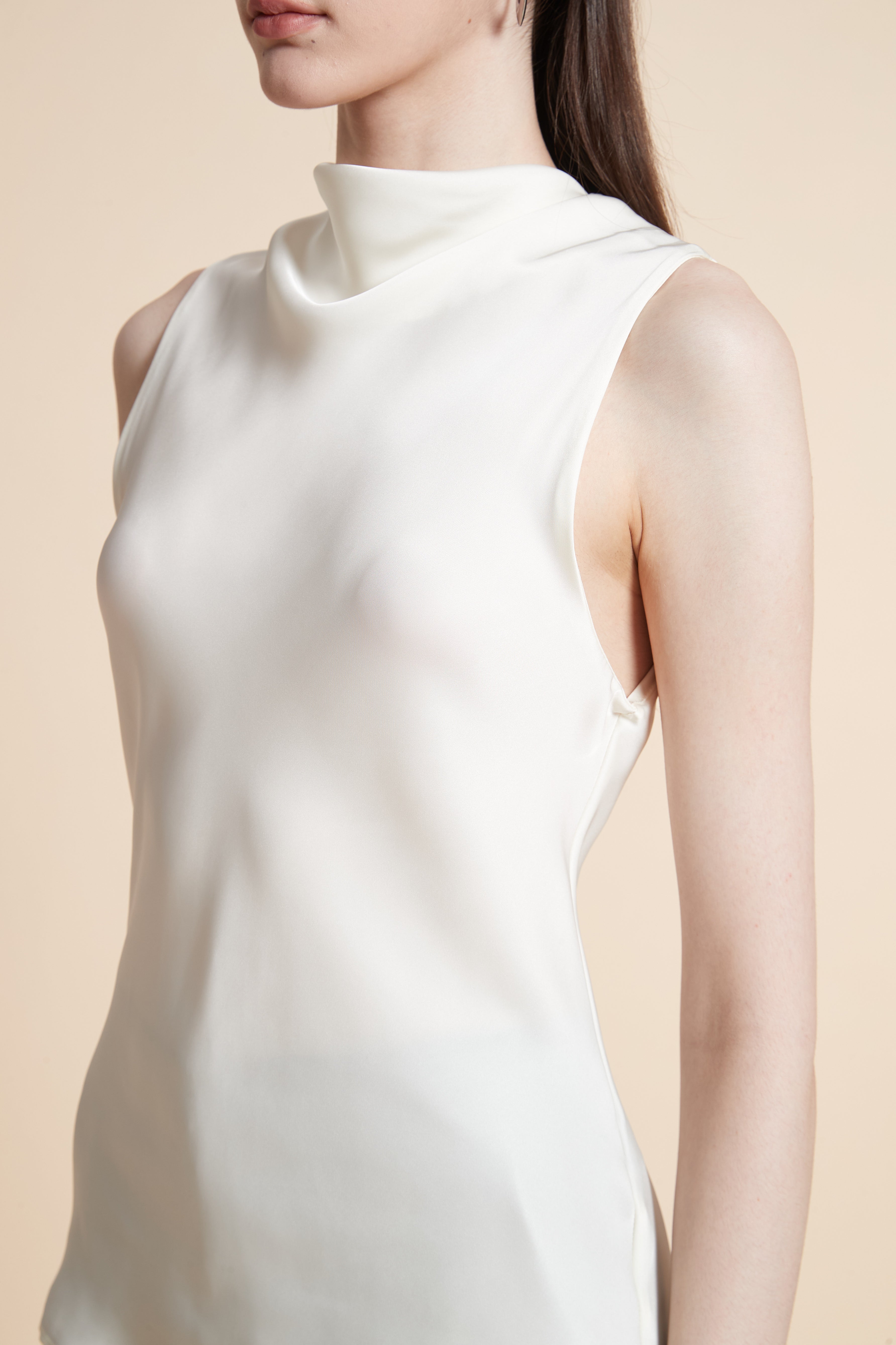 Soft Sleeveless Solid Blouse