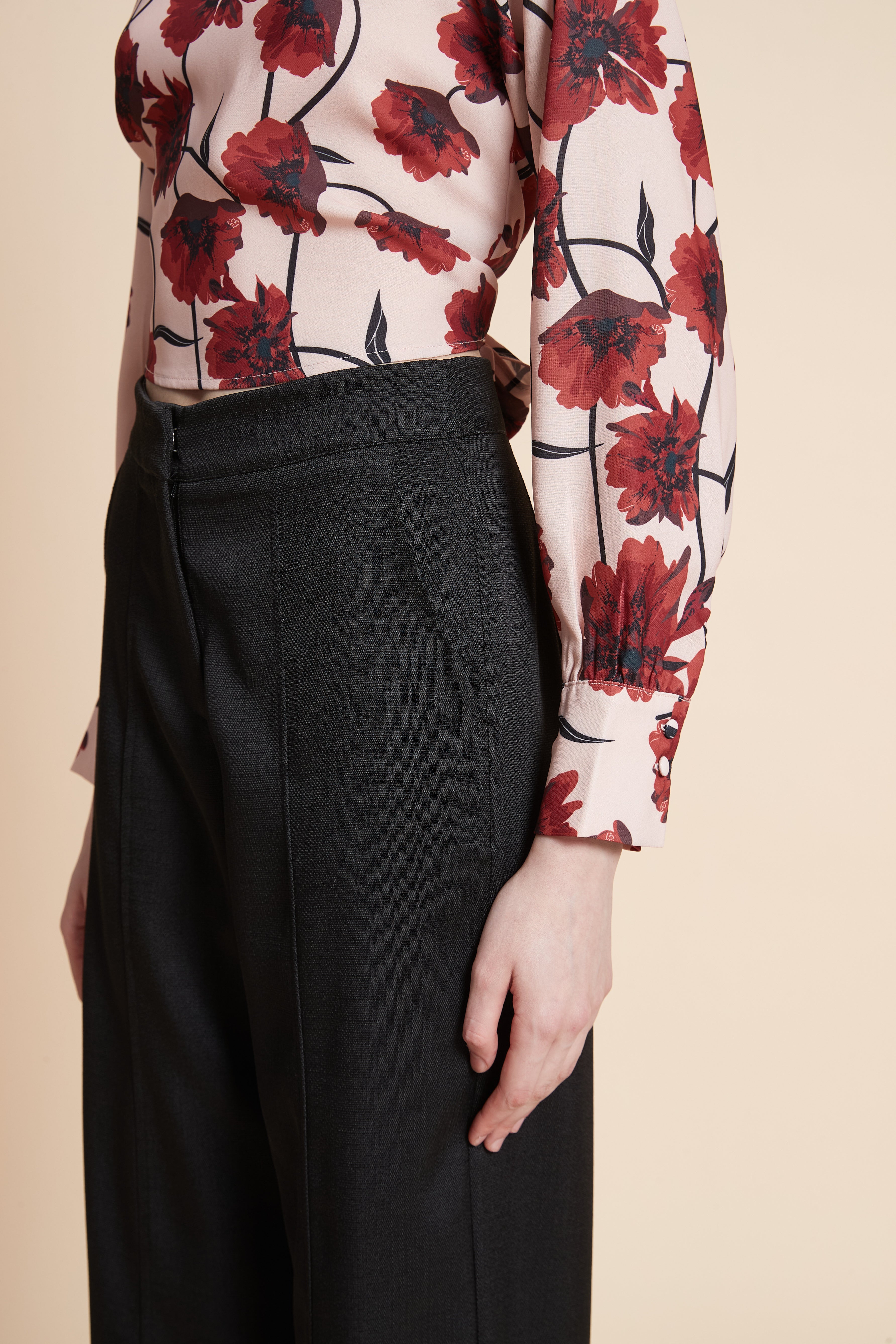 Long Sleeve Floral Print Blouse