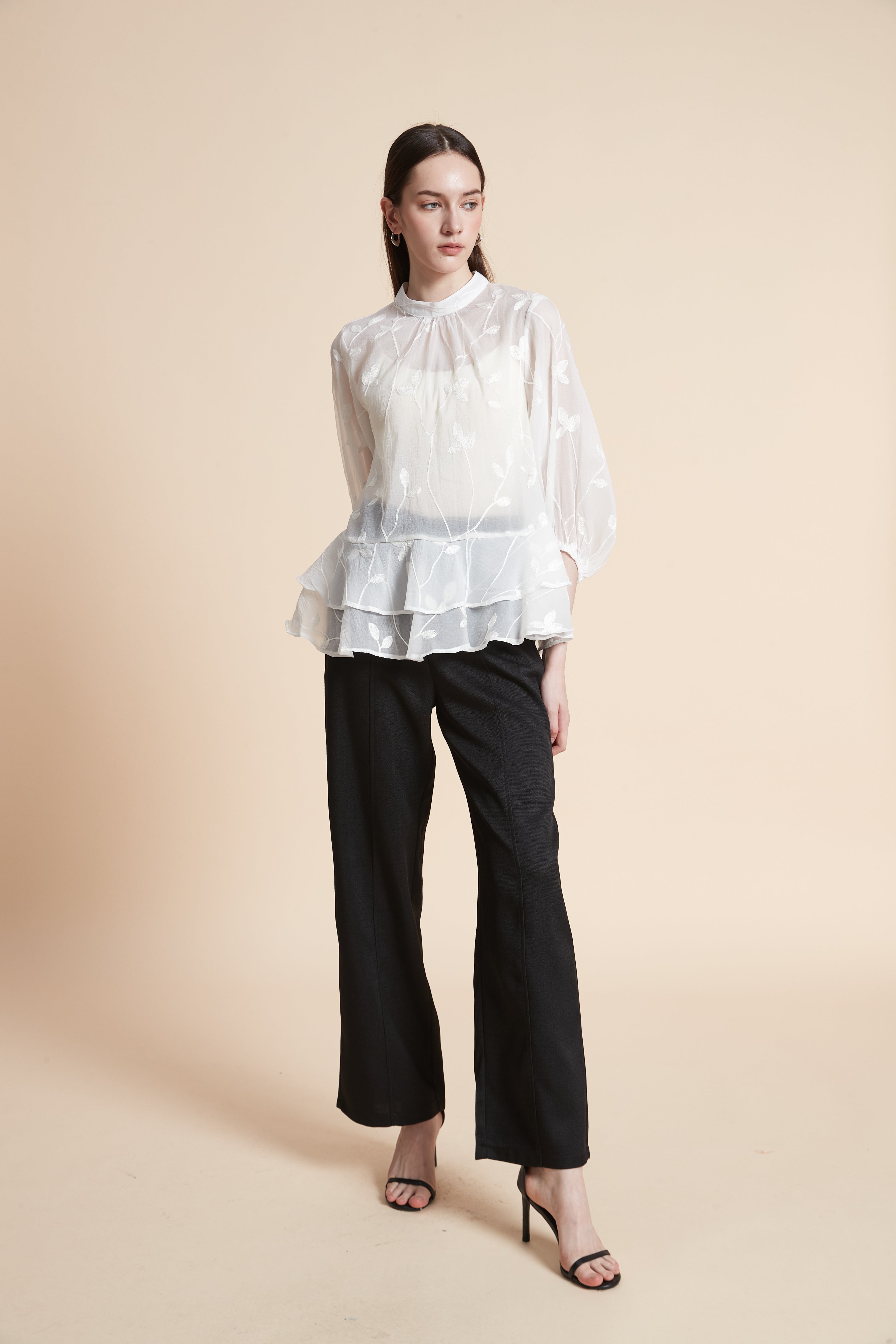 Layered Long Sleeve Blouse