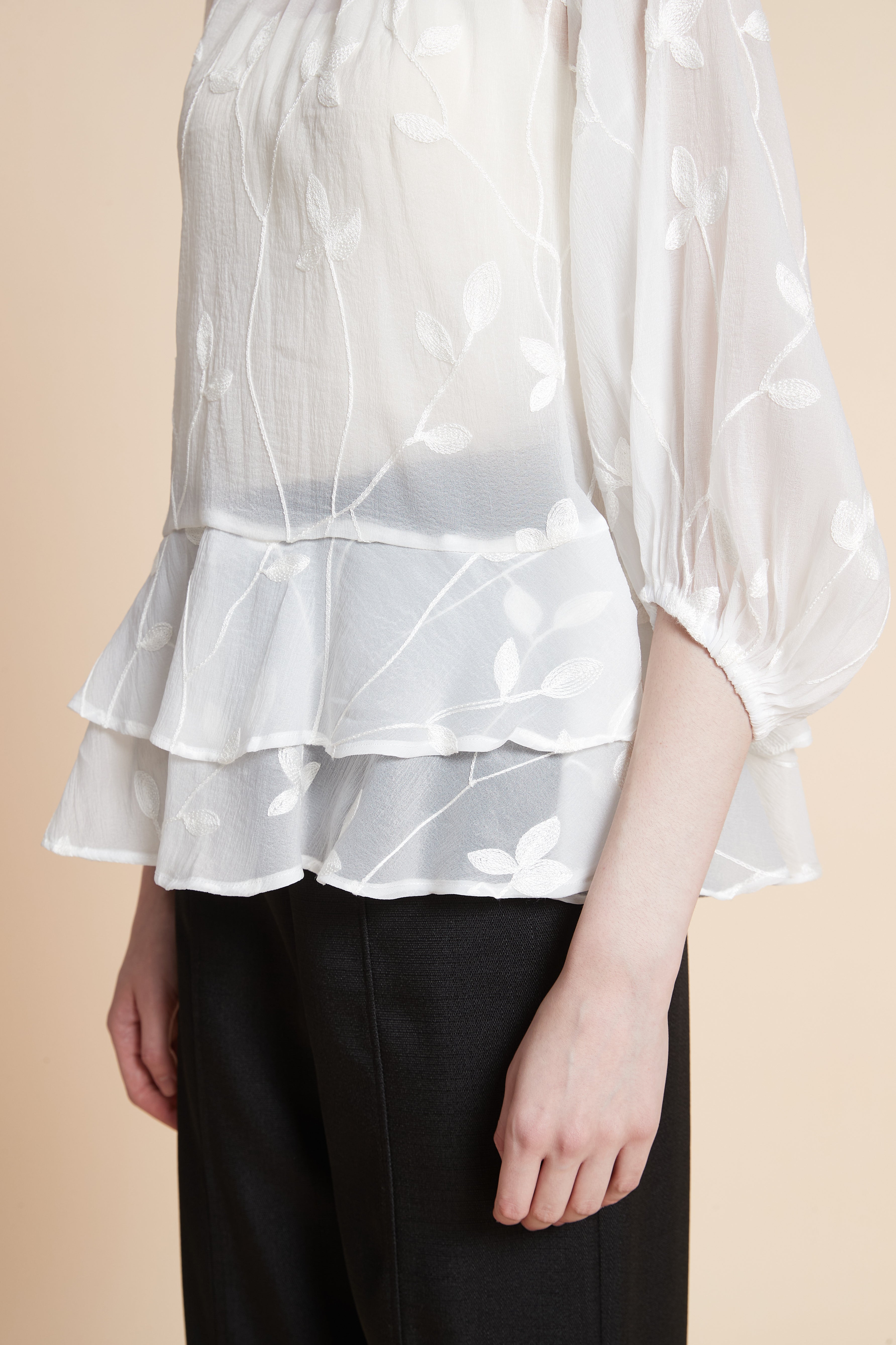 Layered Long Sleeve Blouse