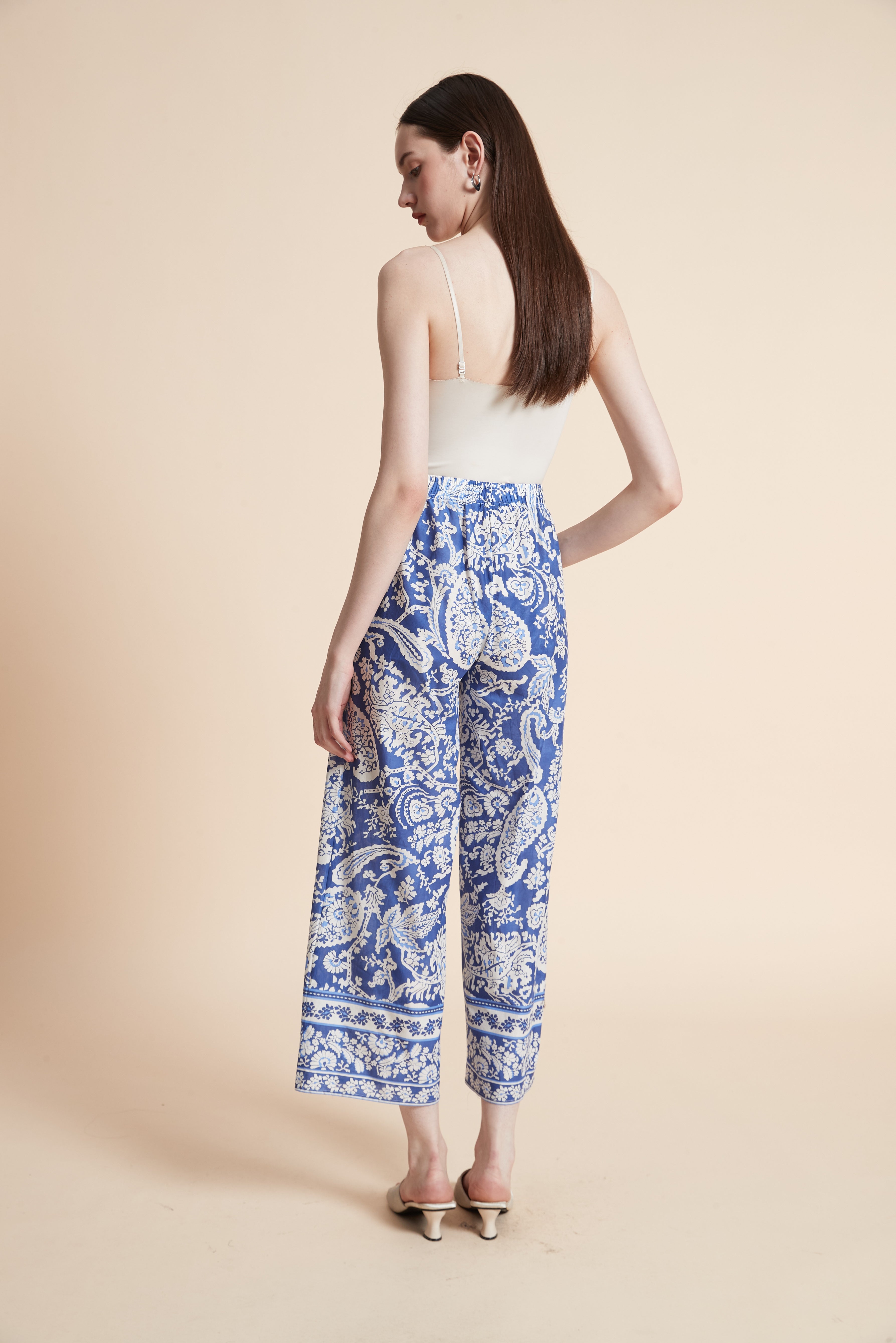 Wide Printed Long Pants