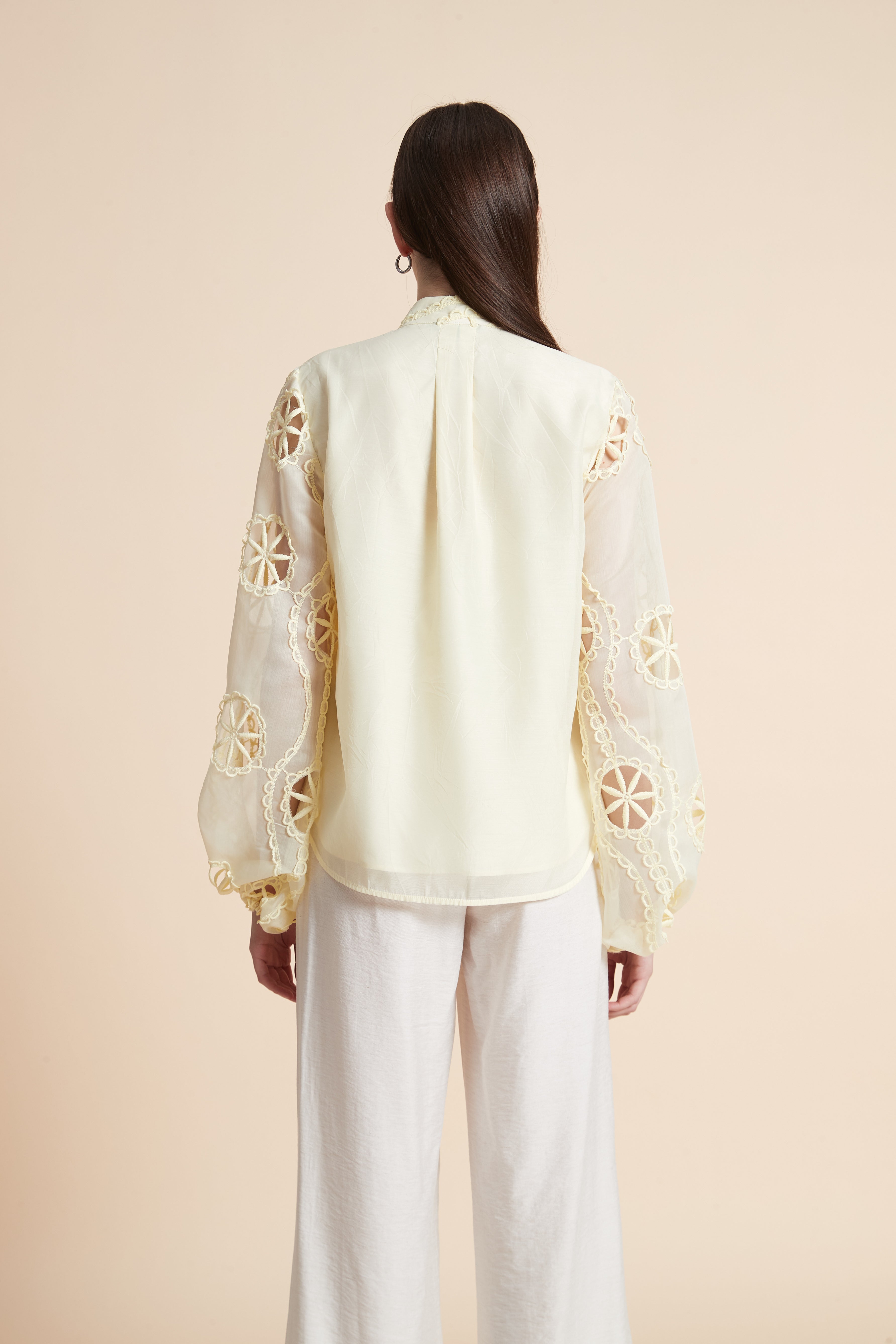 Embroidered Long Sleeve Blouse