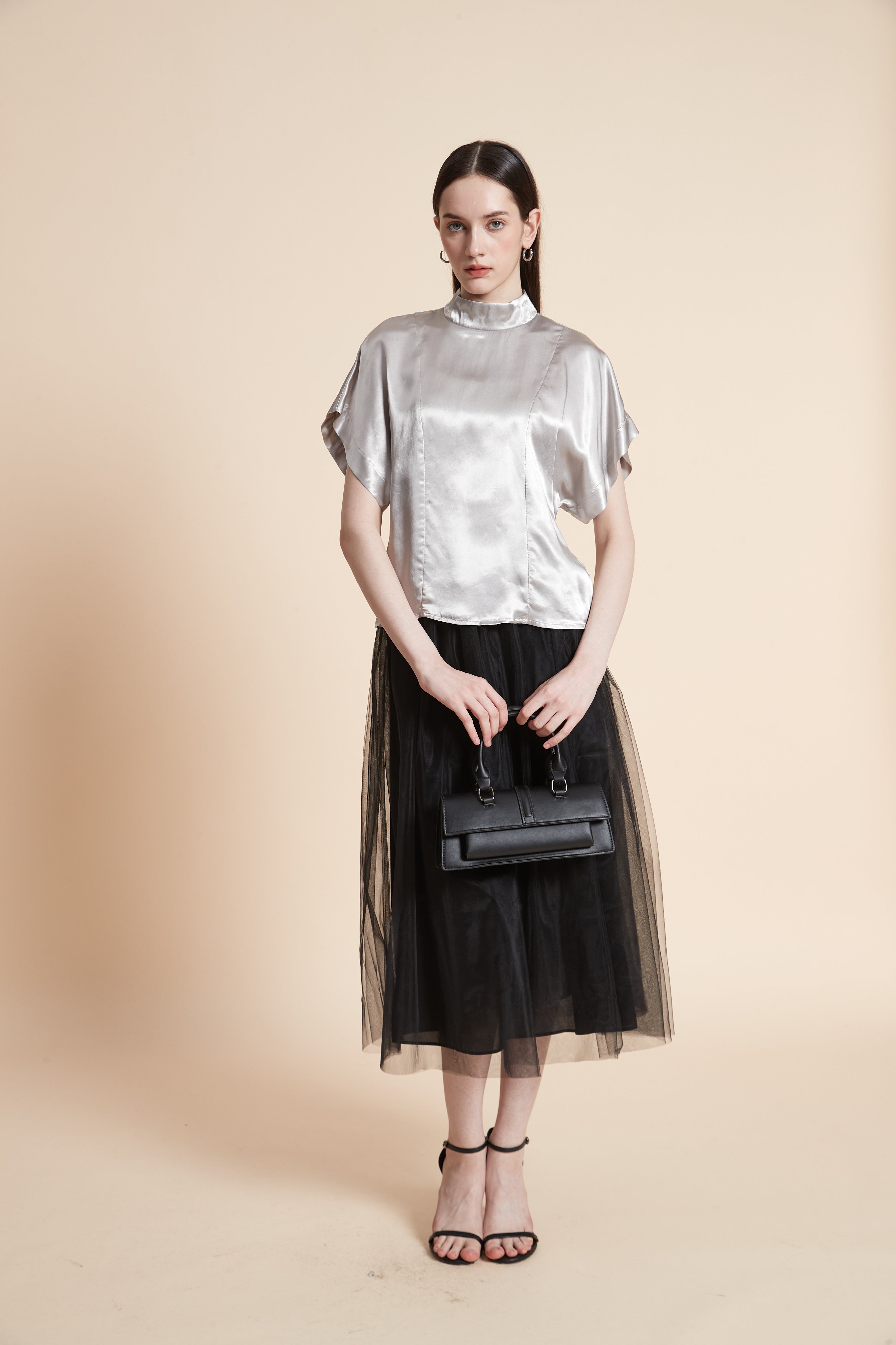 Half-Sleeve Evening Blouse