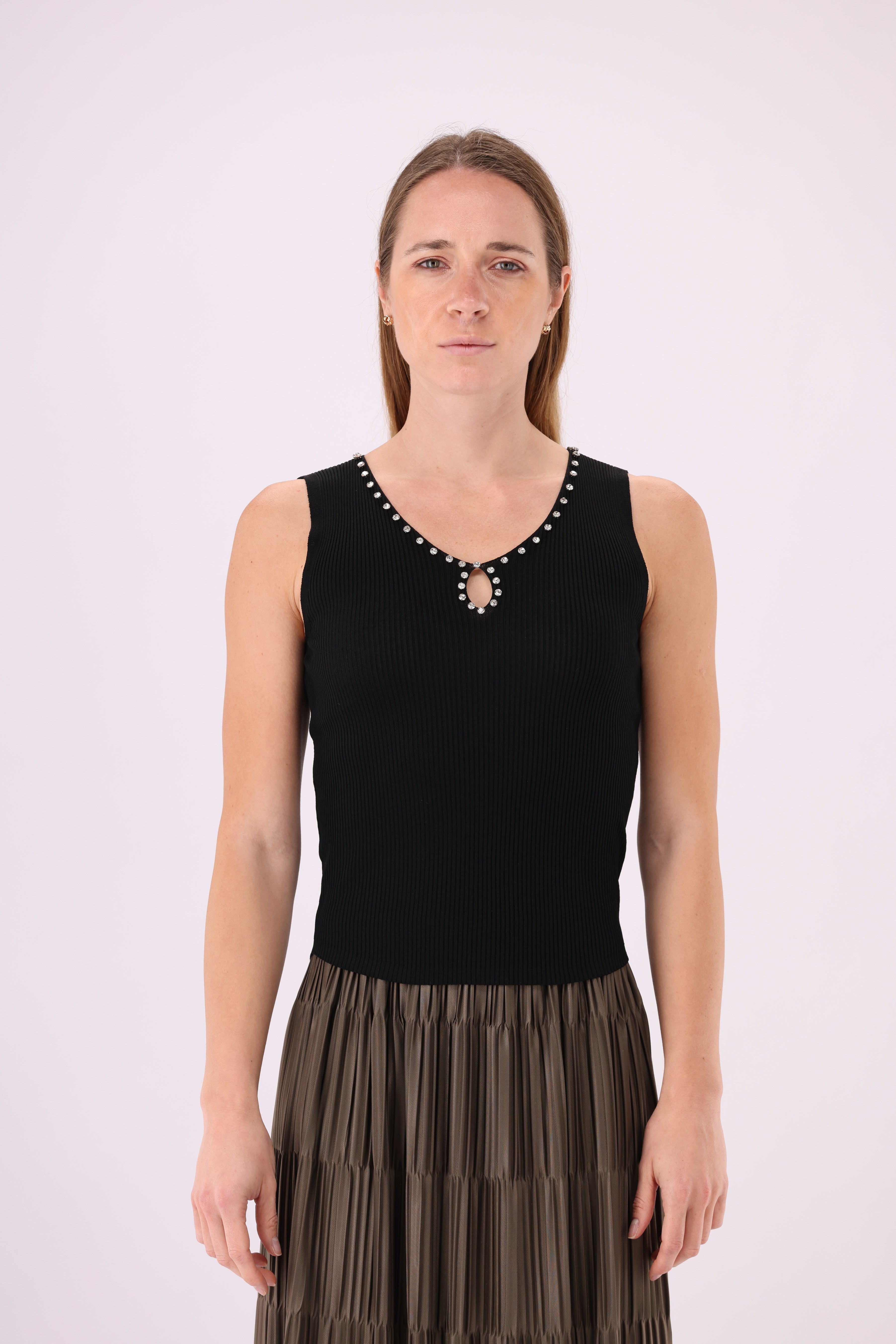 Sleeveless Waist-Length Blouse