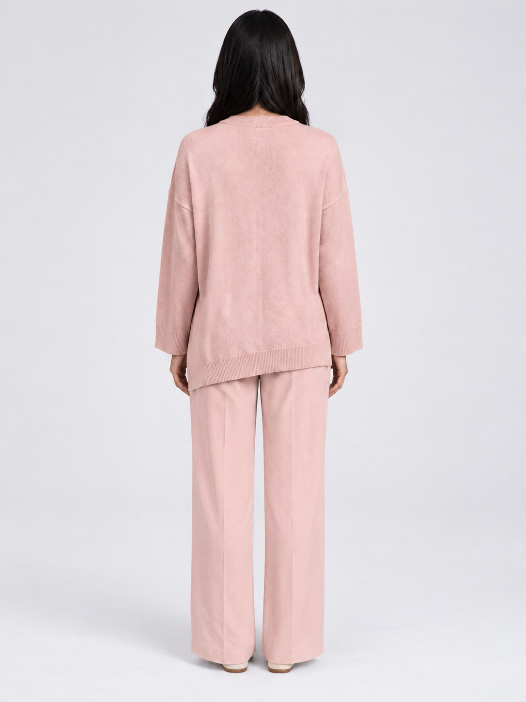 Loose-Fit Long-Sleeve Asymmetrical Blouse