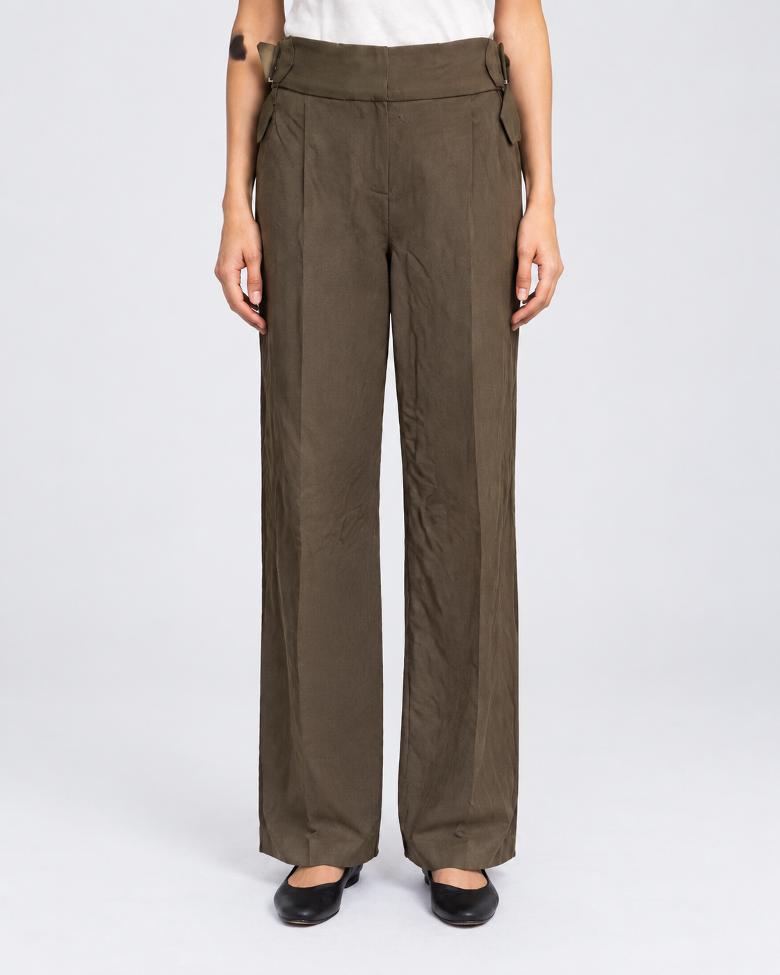 High-Waisted Formal Trousers with Side Details