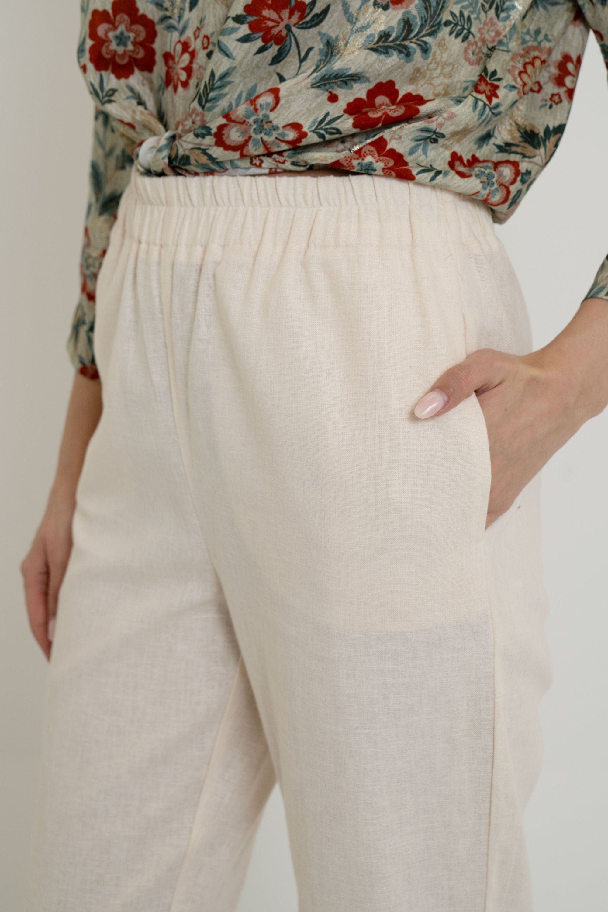 Yola Long Pants with Elastic Waist