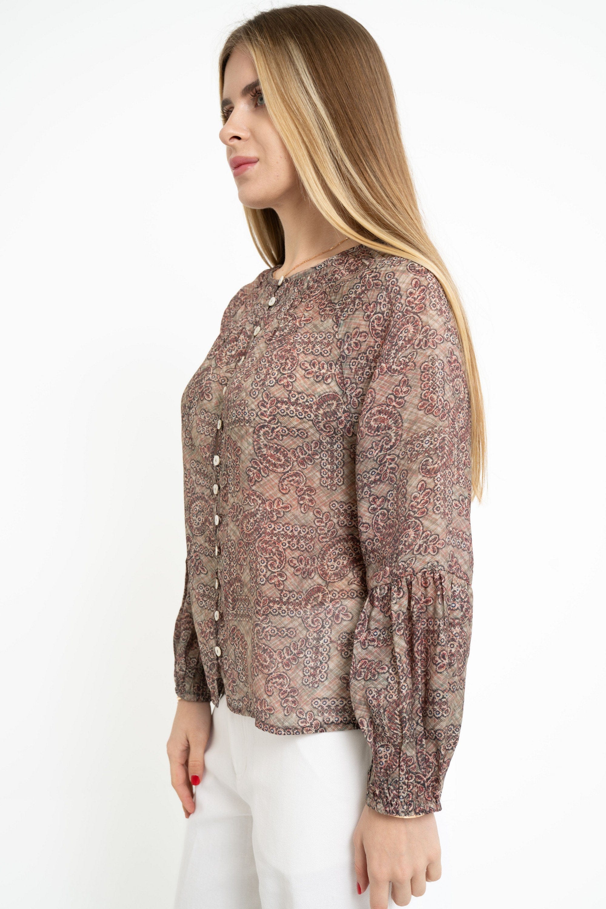 Long Sleeve Floral Blouse