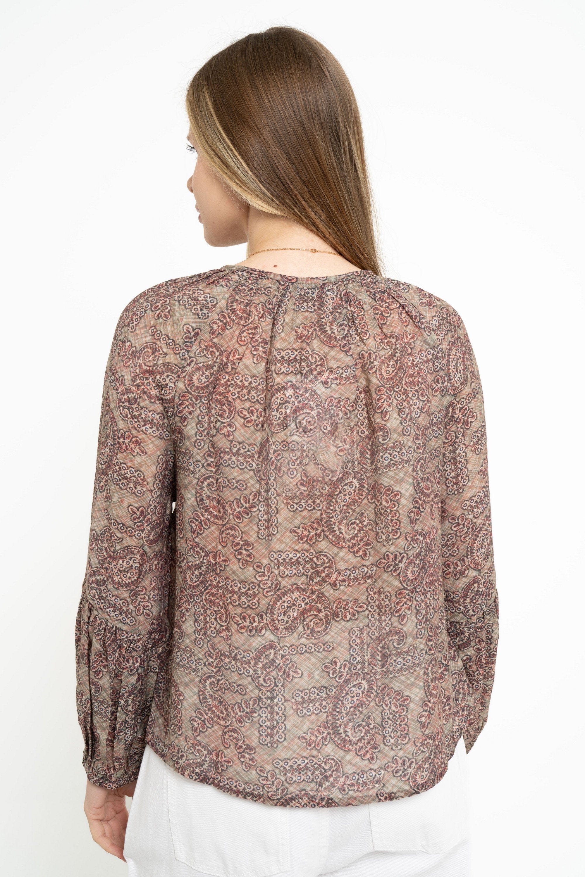 Long Sleeve Floral Blouse
