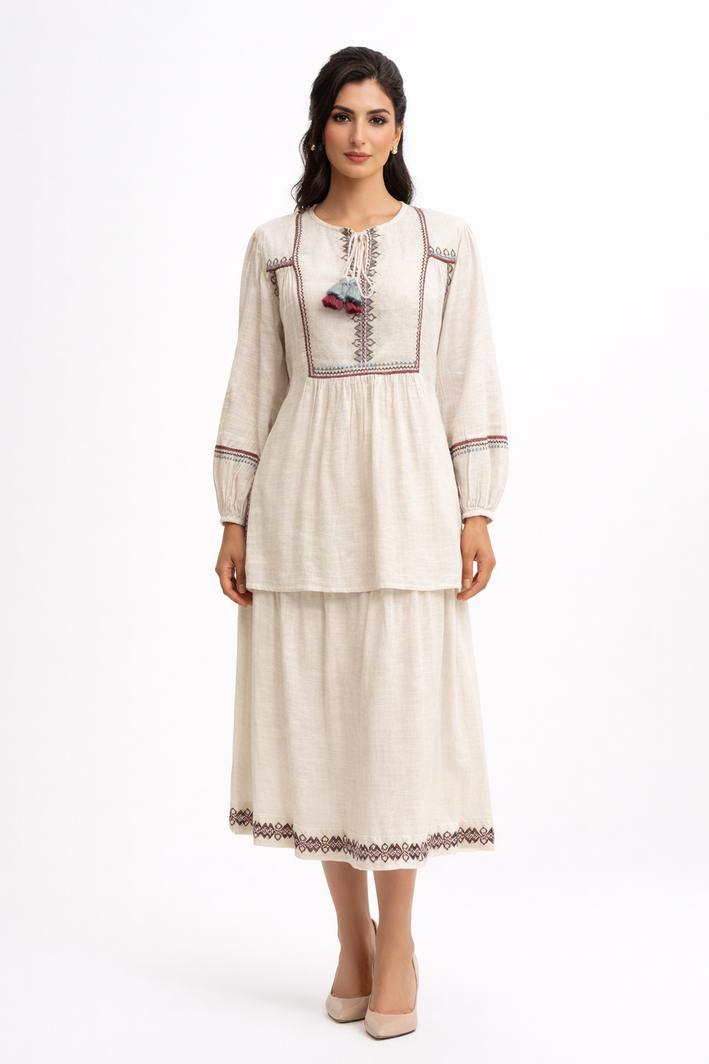 A-Line Midi Skirt