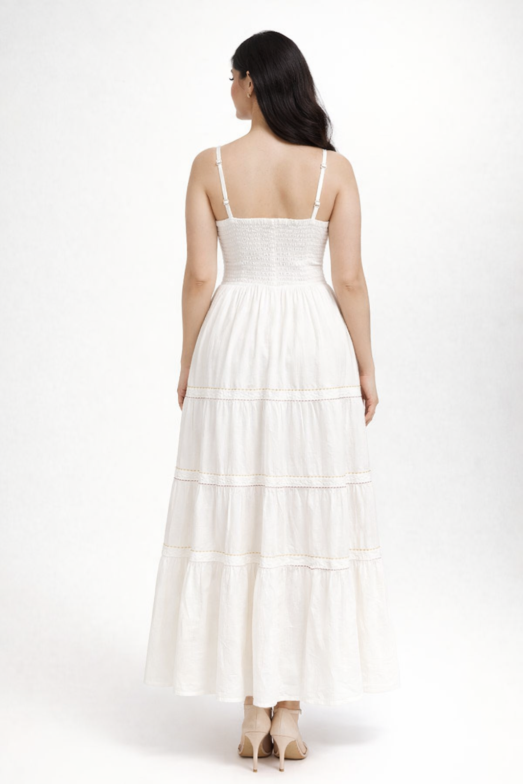 Ruffled Long Strap Dress
