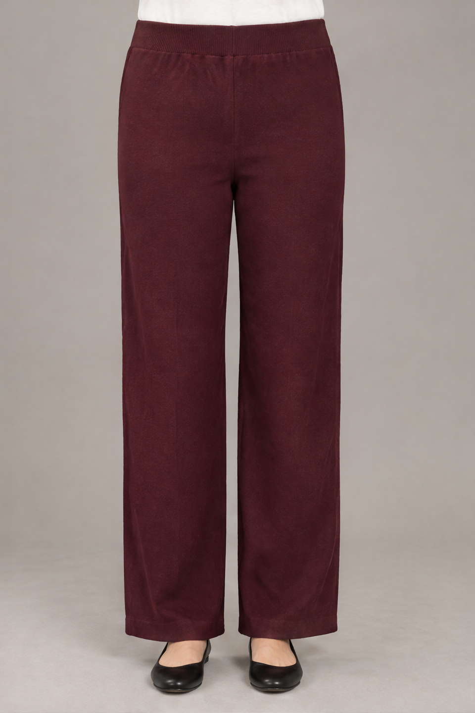 Long Solid Wide-Leg Pants