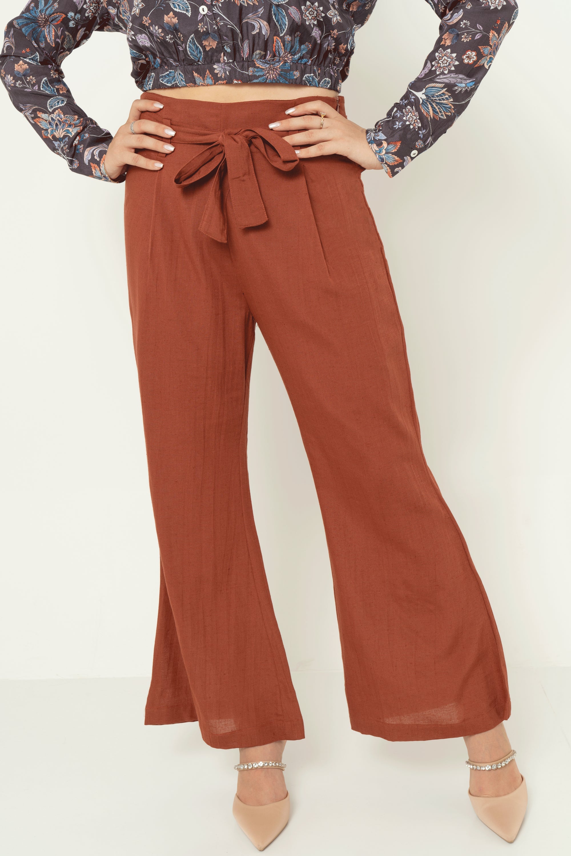 Yola Long Pants with Waist Tie