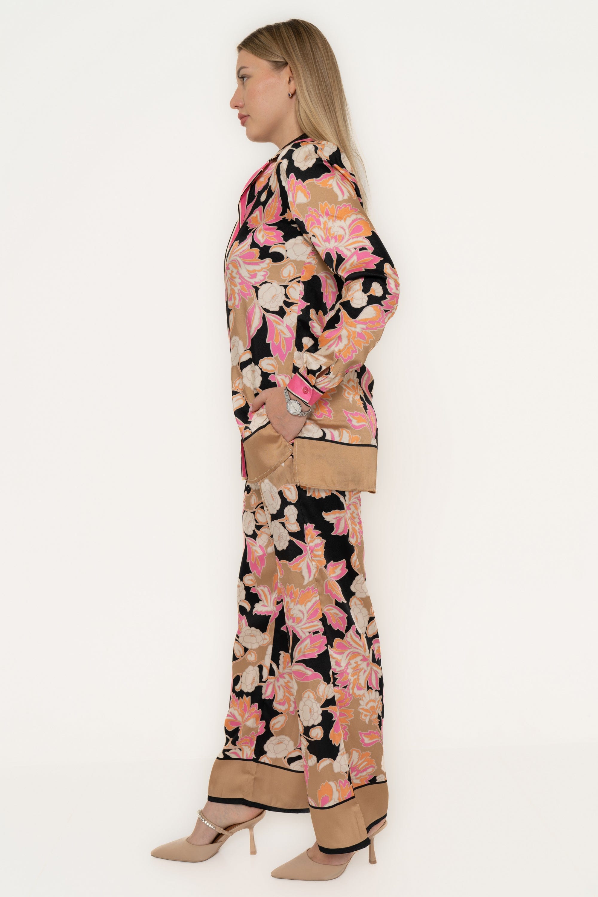 Floral Wide Leg Trousers