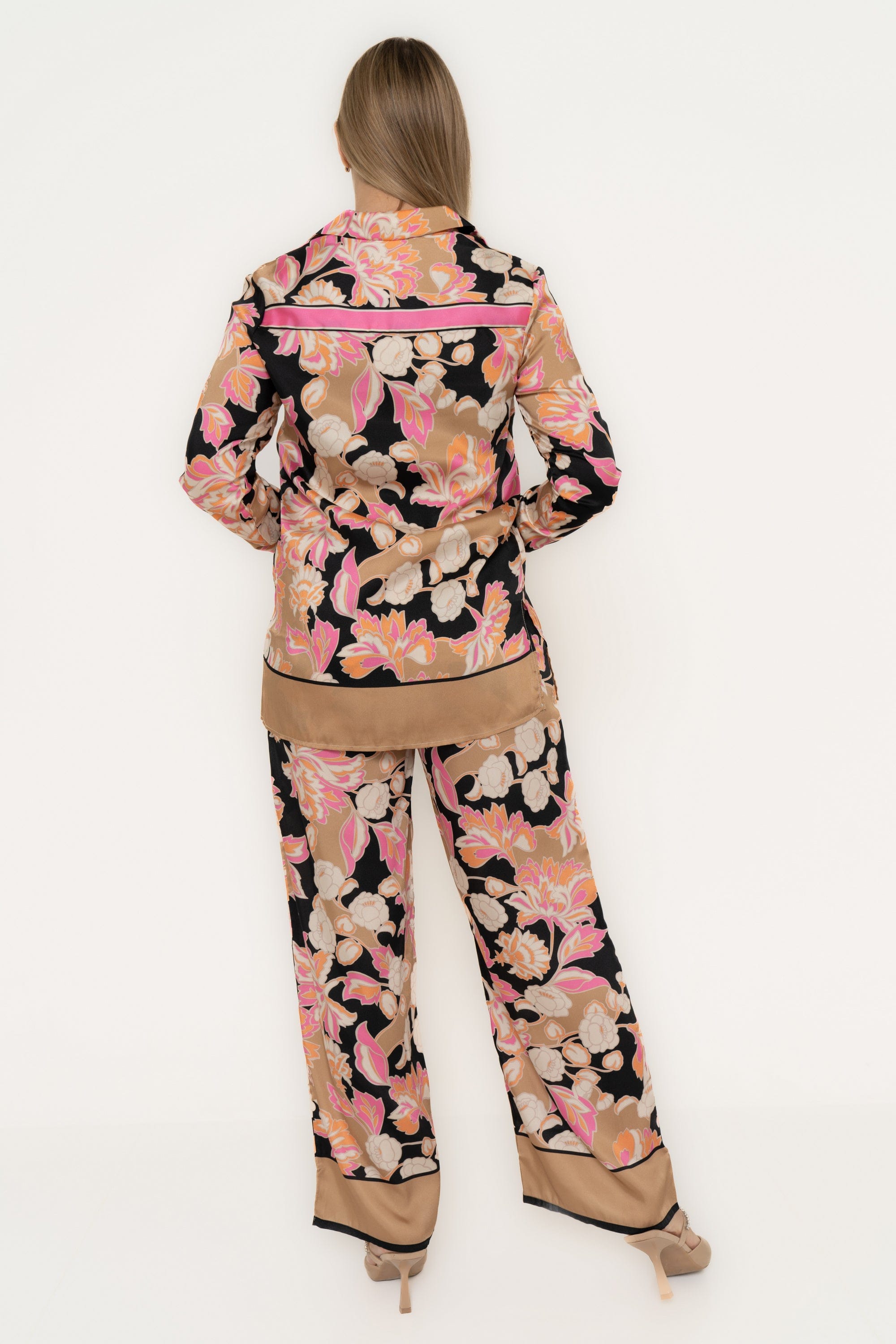 Floral Wide Leg Trousers
