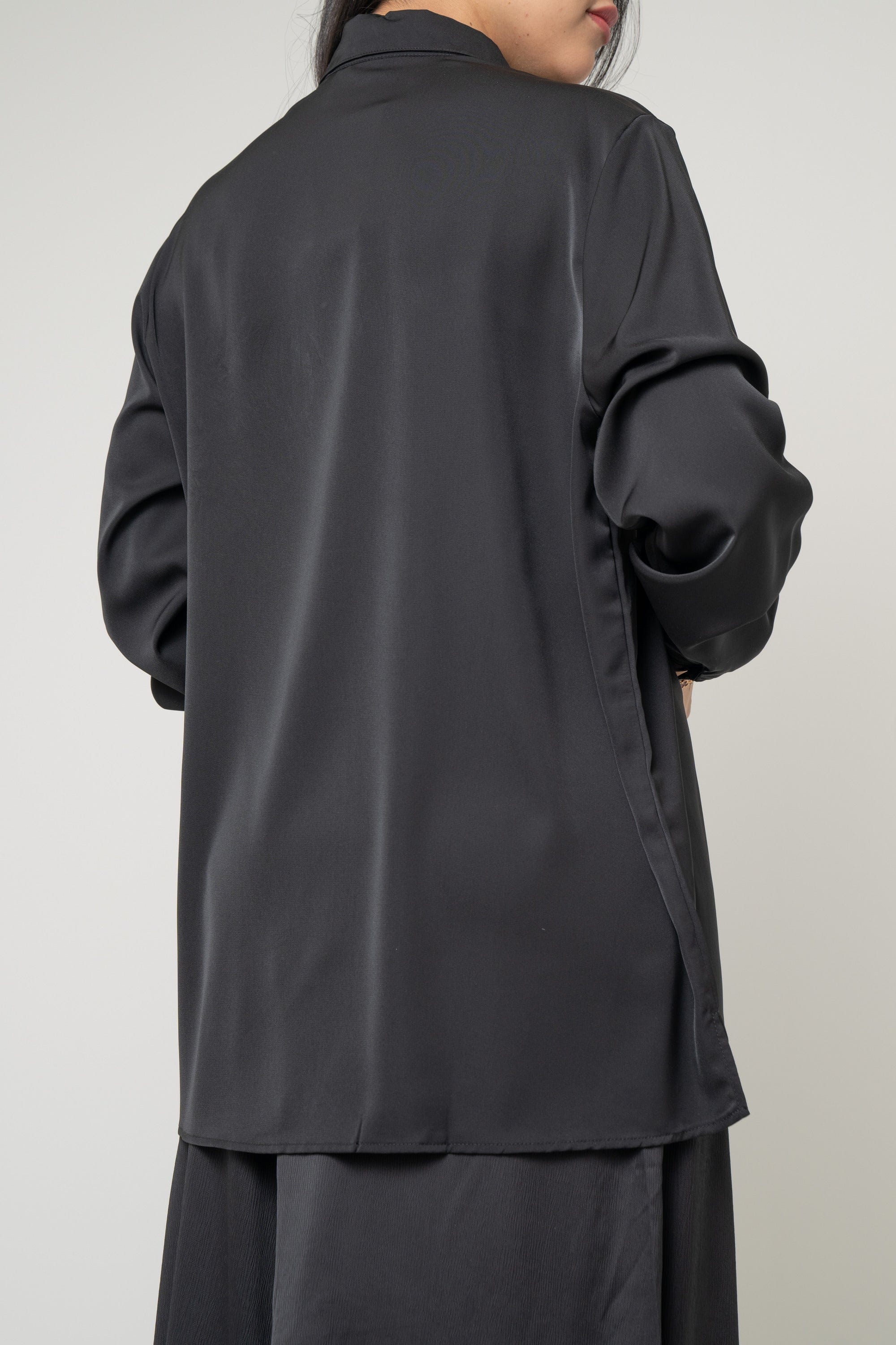 Long Shirt-Style Blouse