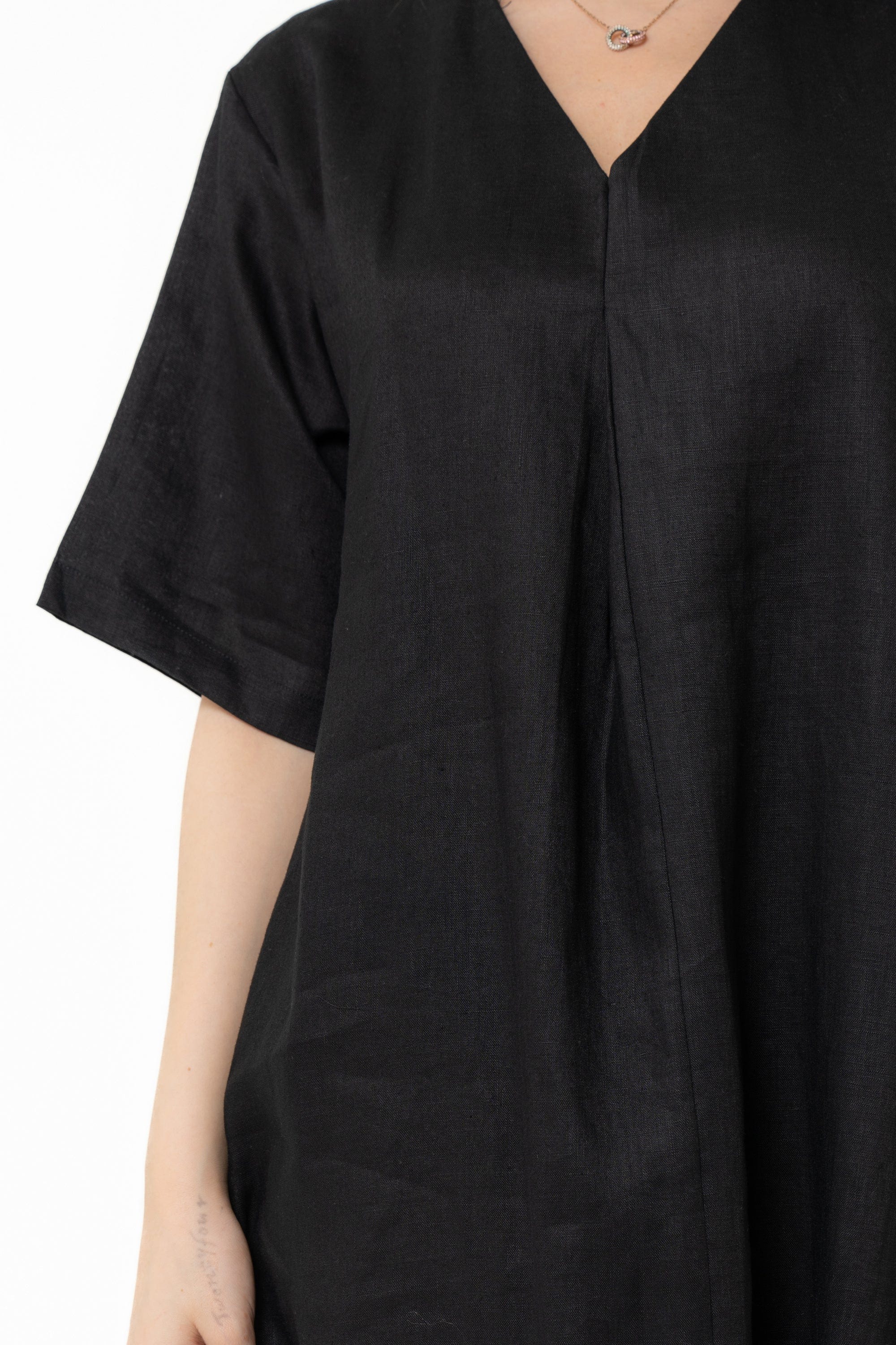 Plain Long Half Sleeve Dress