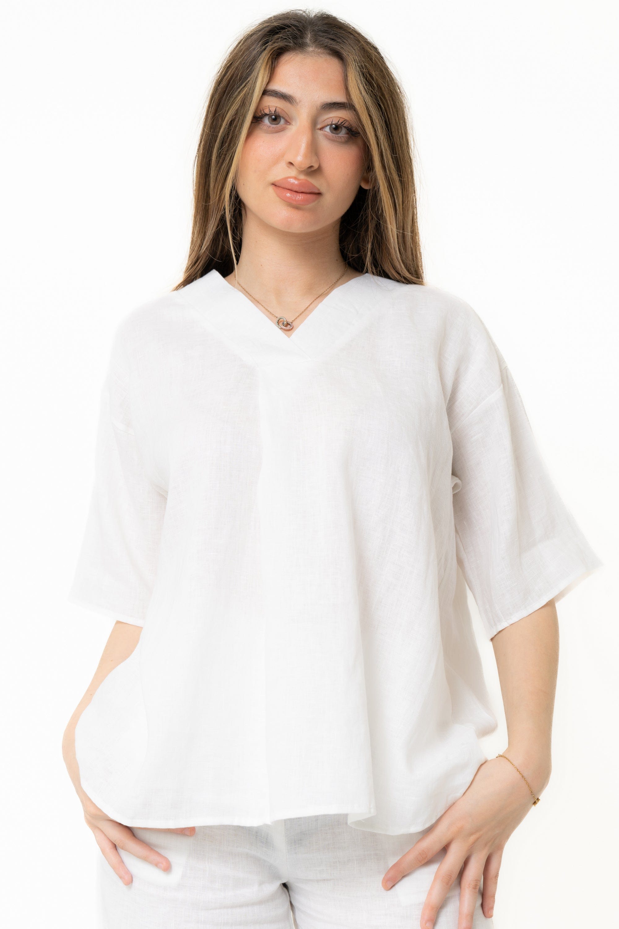 Simple Short Sleeve Blouse