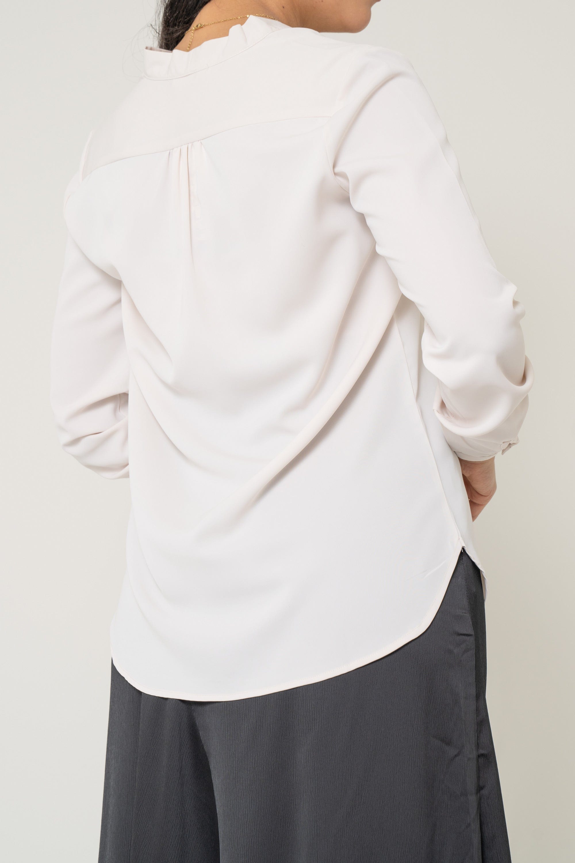 Yola Long Plain Blouse for Work