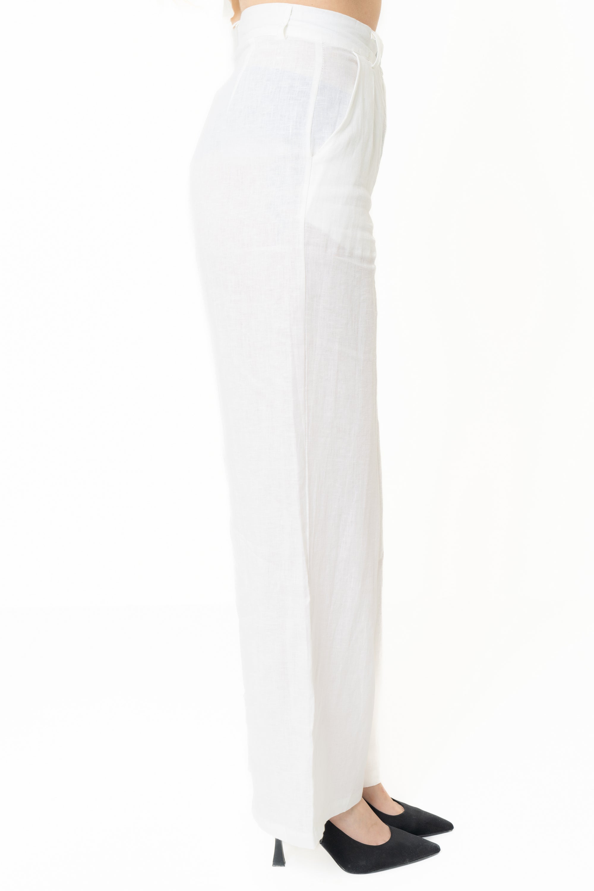 Yola Plain Wide-Leg Long Pants