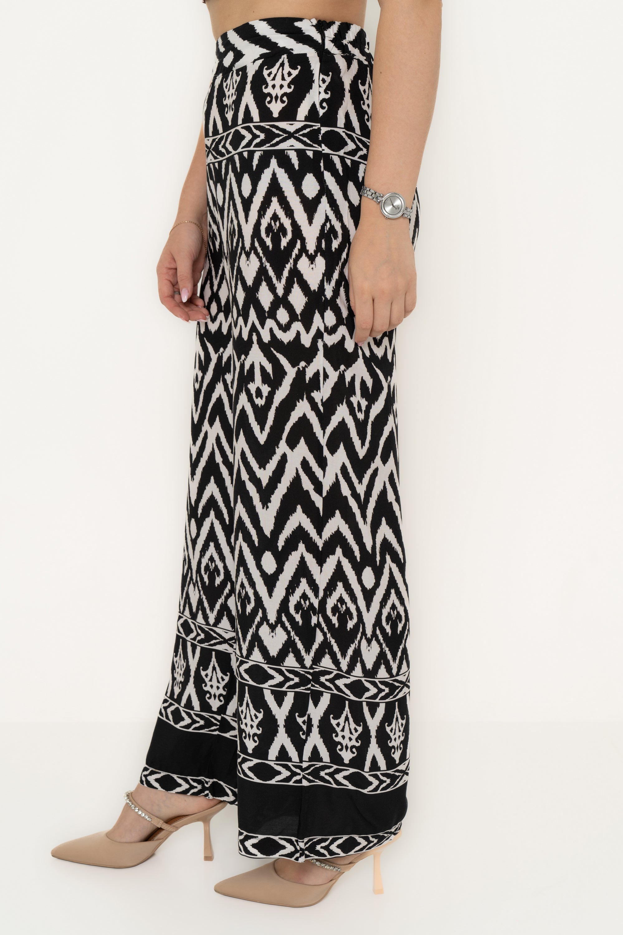 Yola Wide-Leg Printed Trousers