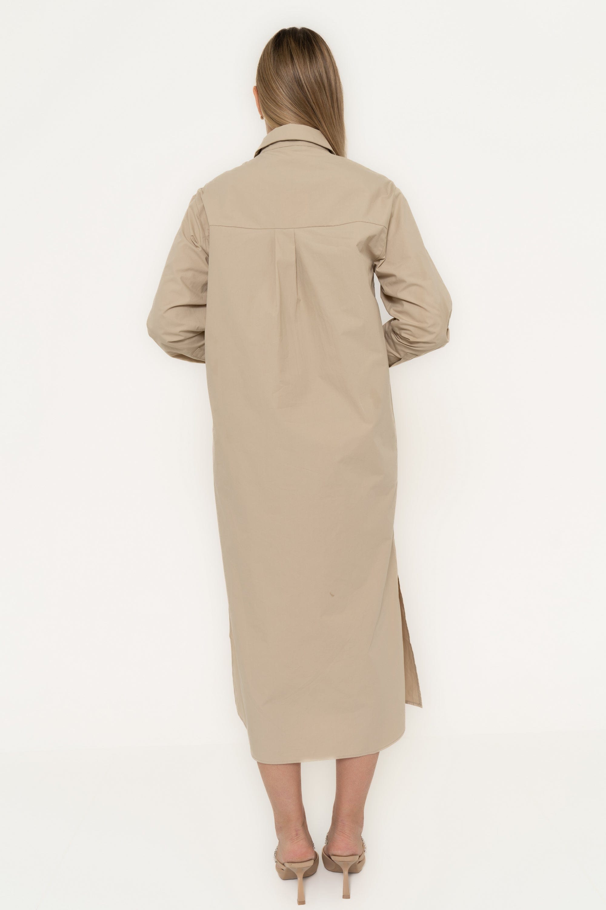 Yola Long Sleeve Dress with Side Neckline Opening