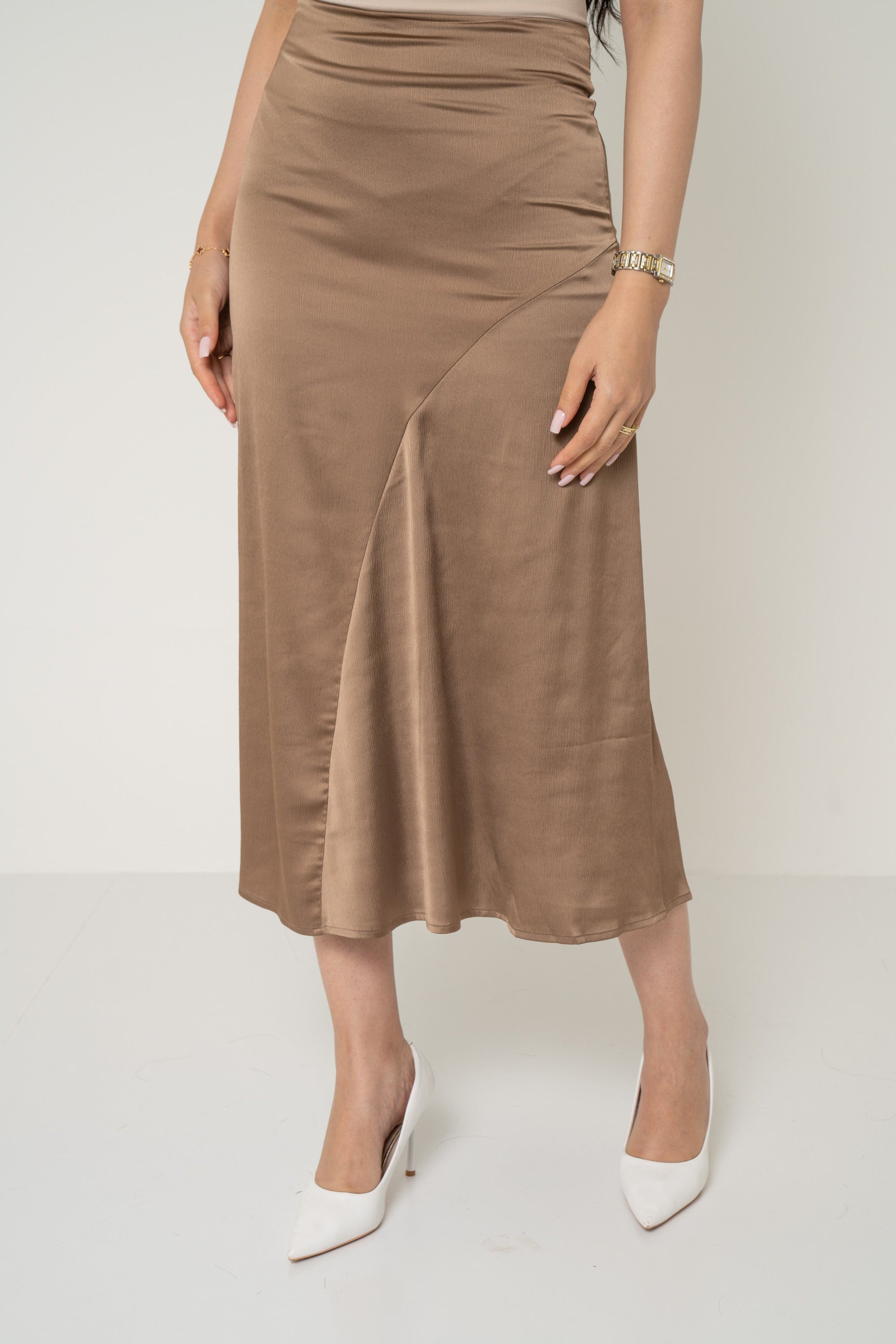 Yola Midi Skirt with Ruffles on the Side