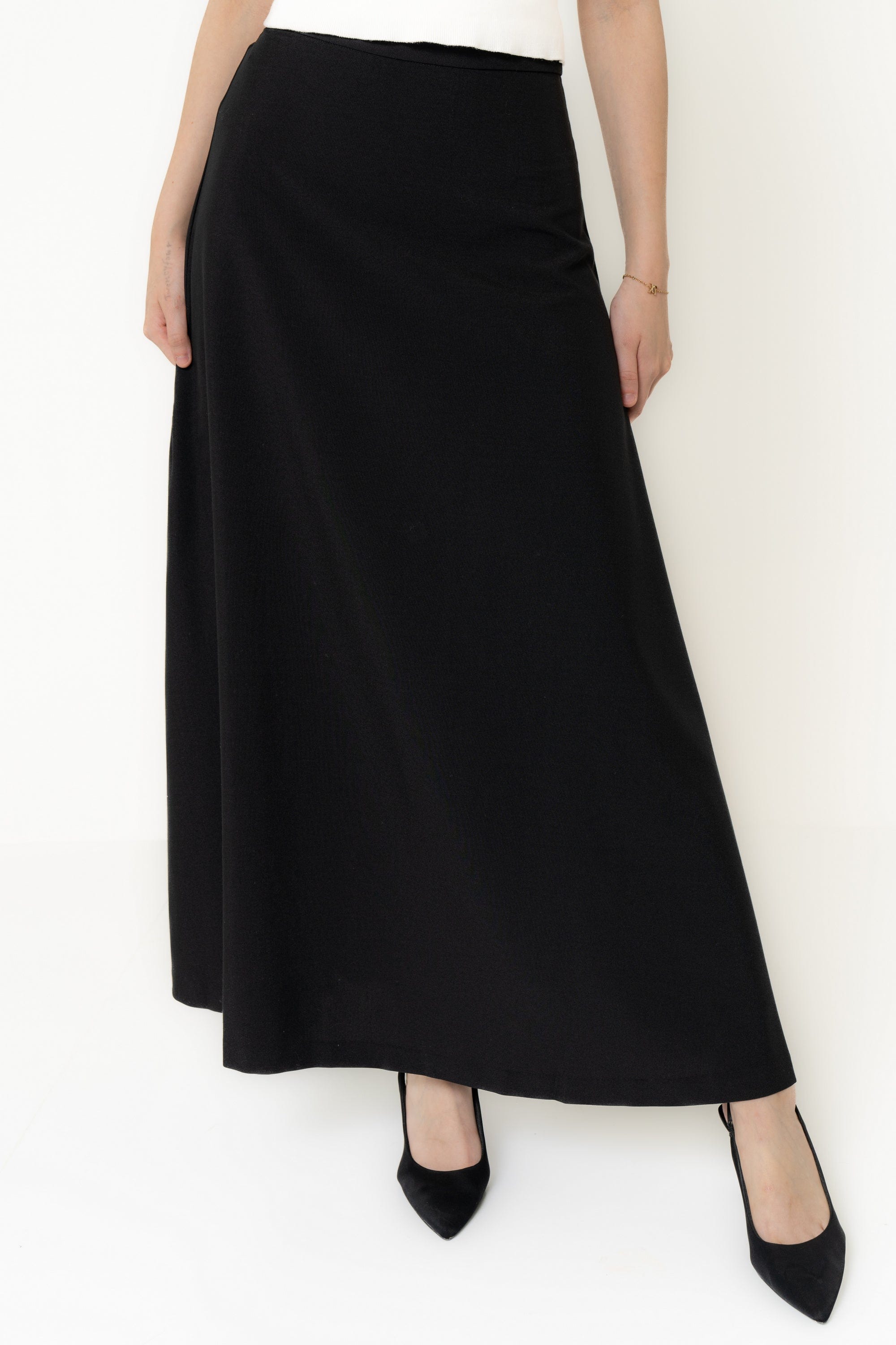 Yola Plain Long Wide Skirt