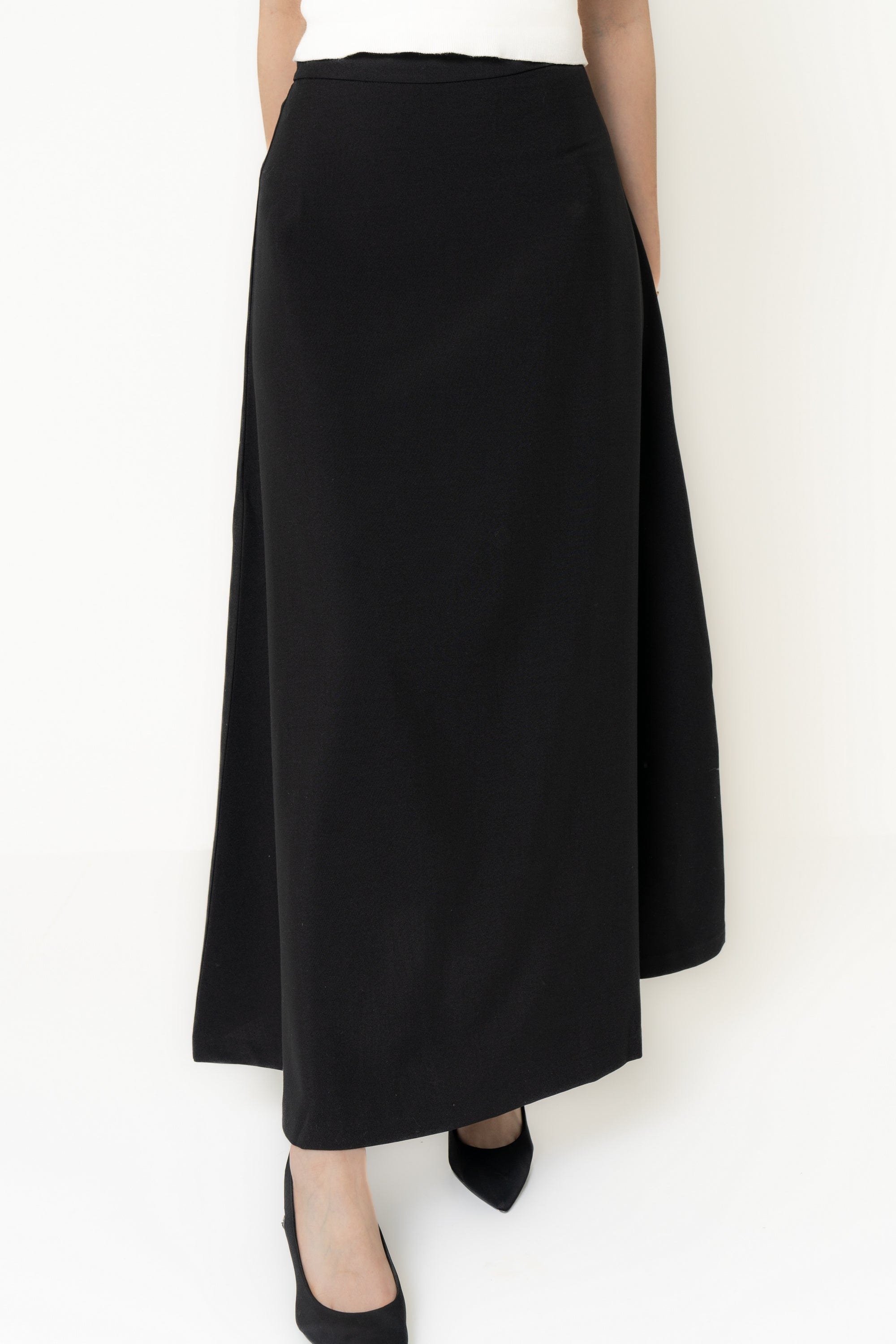 Yola Plain Long Wide Skirt