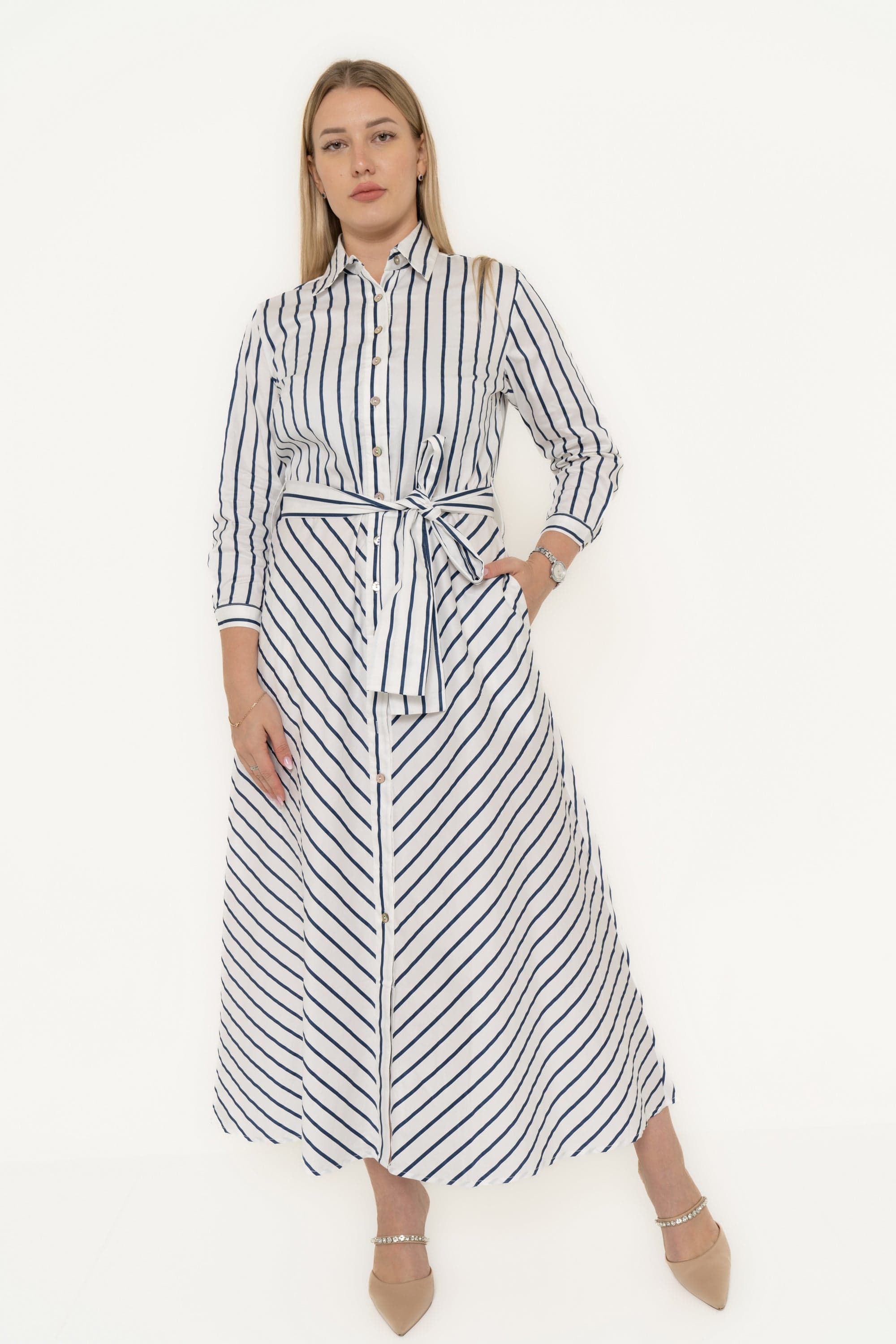 Yola Long Dress with Long Sleeves