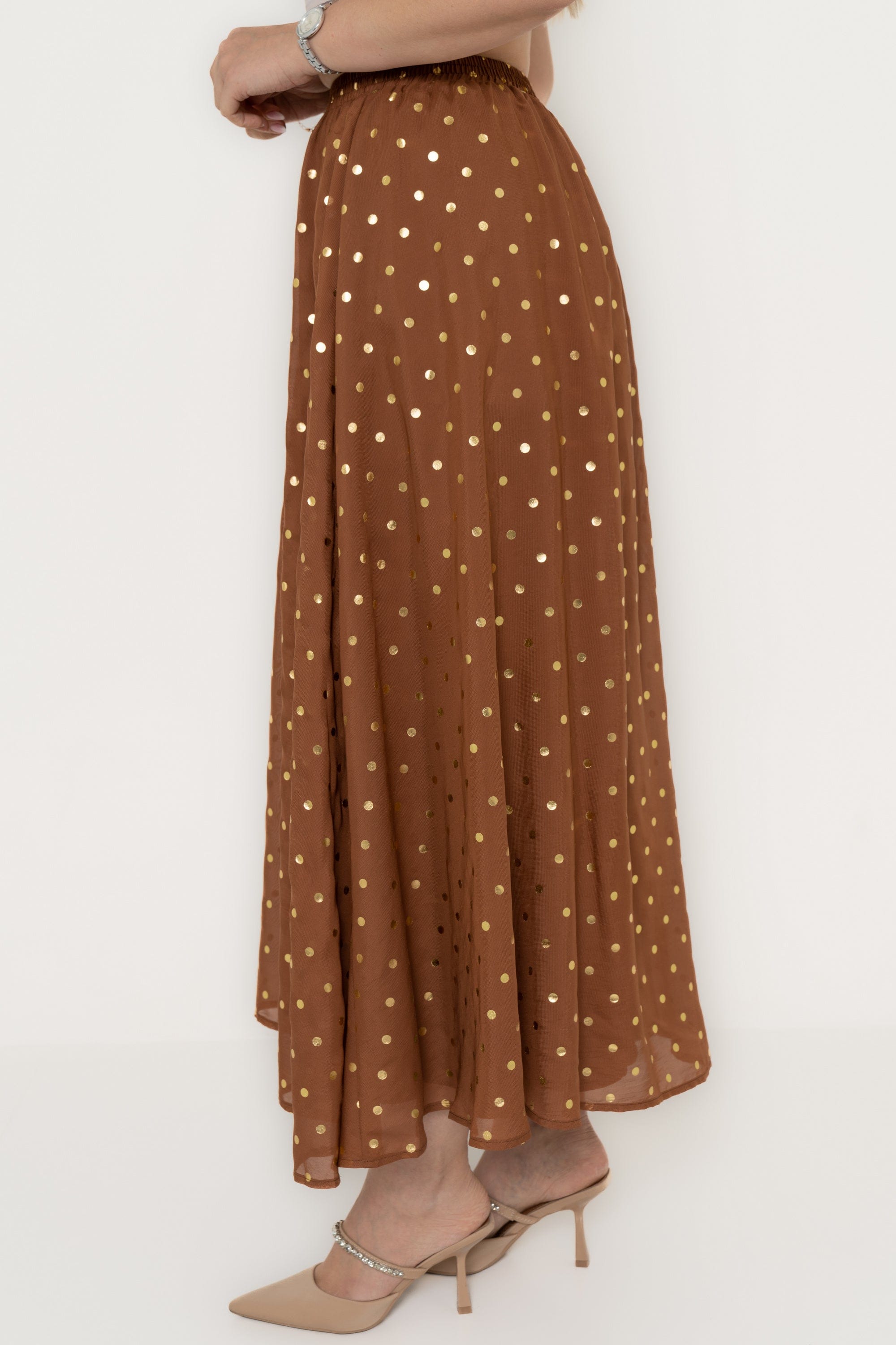 Polka Dot Chiffon Skirt