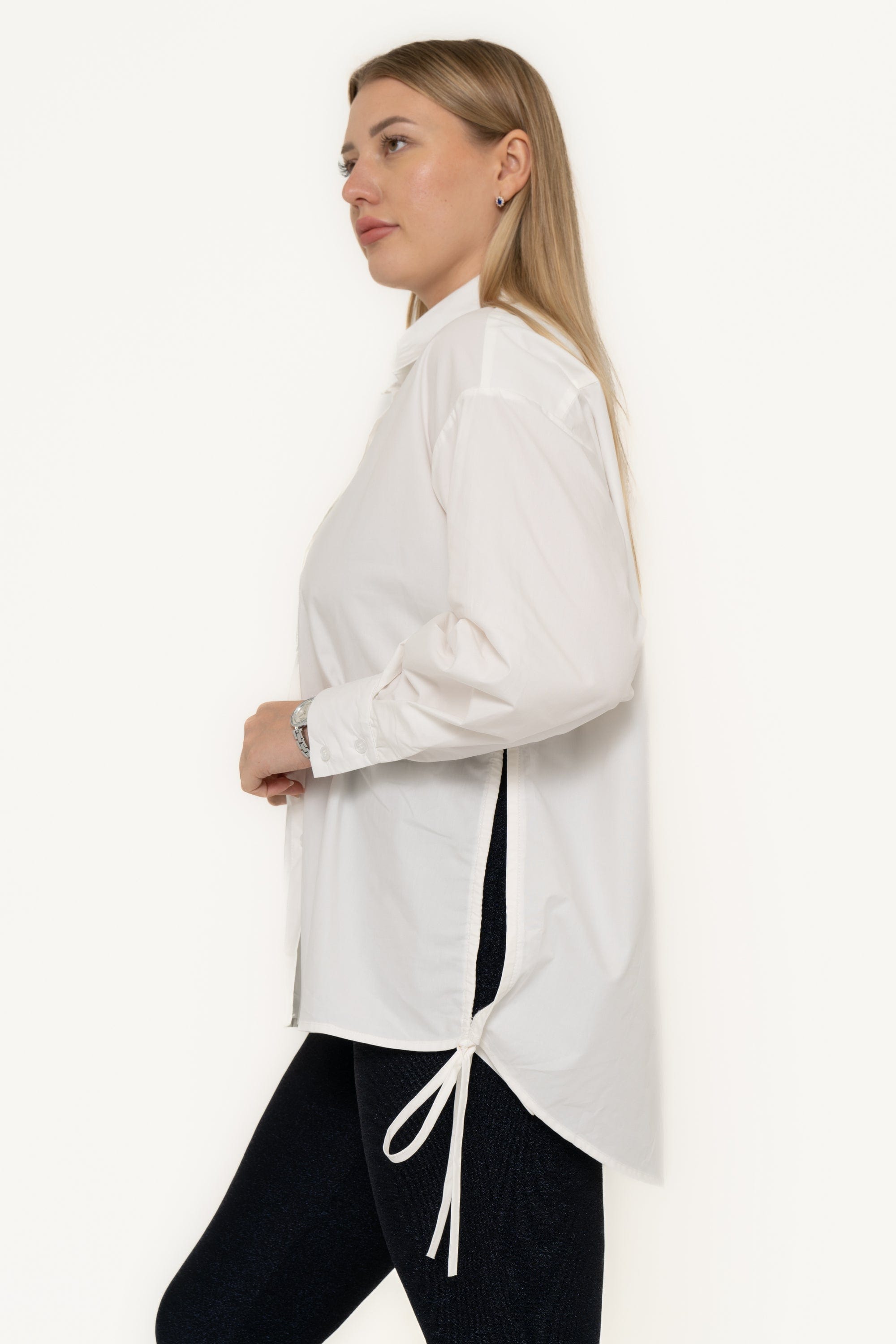 Solid Color Long Sleeve Blouse
