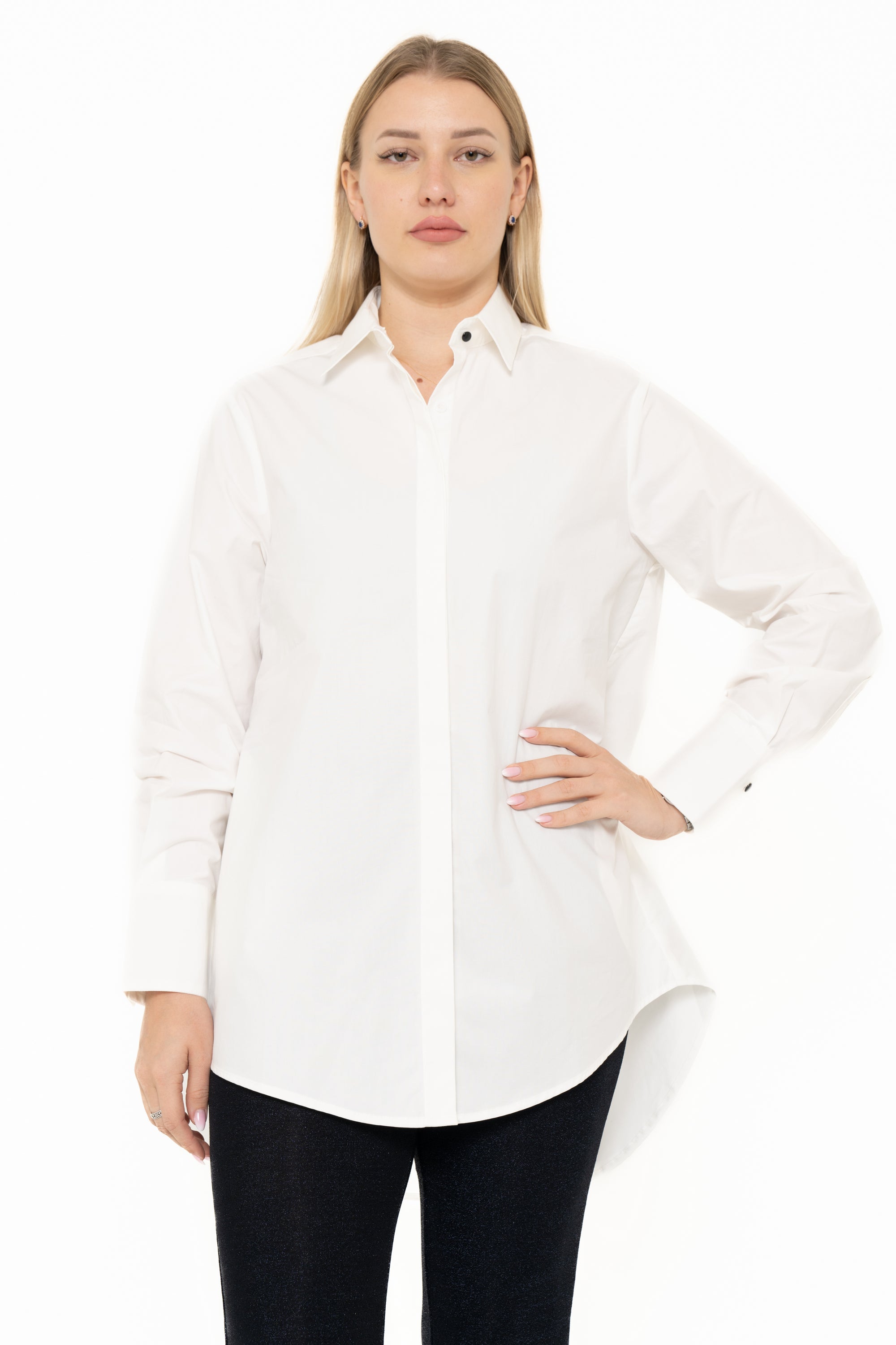 Yola Long Sleeve Plain Blouse