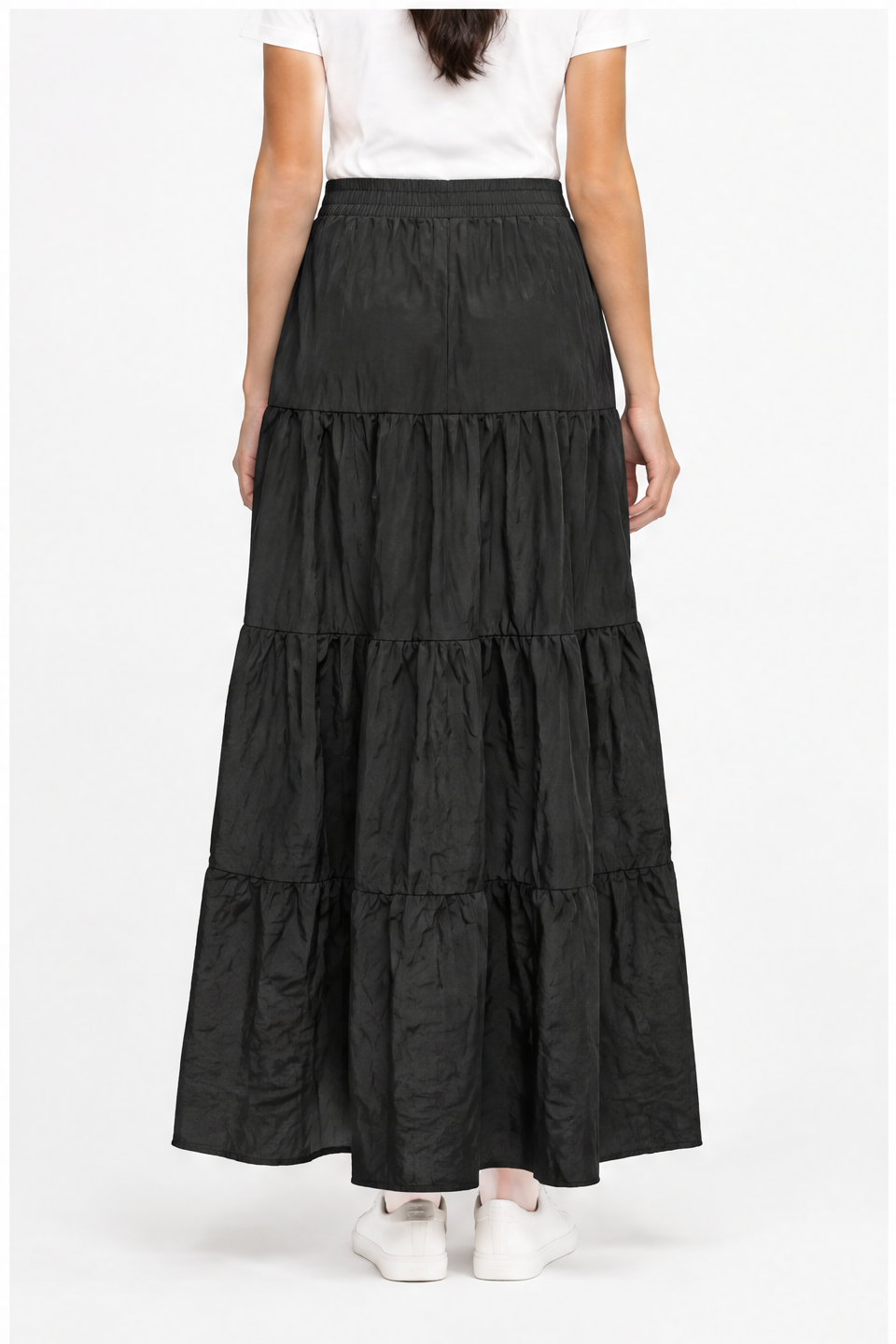 Tiered Ruffle Skirt with Elastic Waist