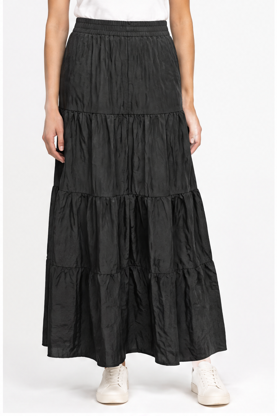 Tiered Ruffle Skirt with Elastic Waist