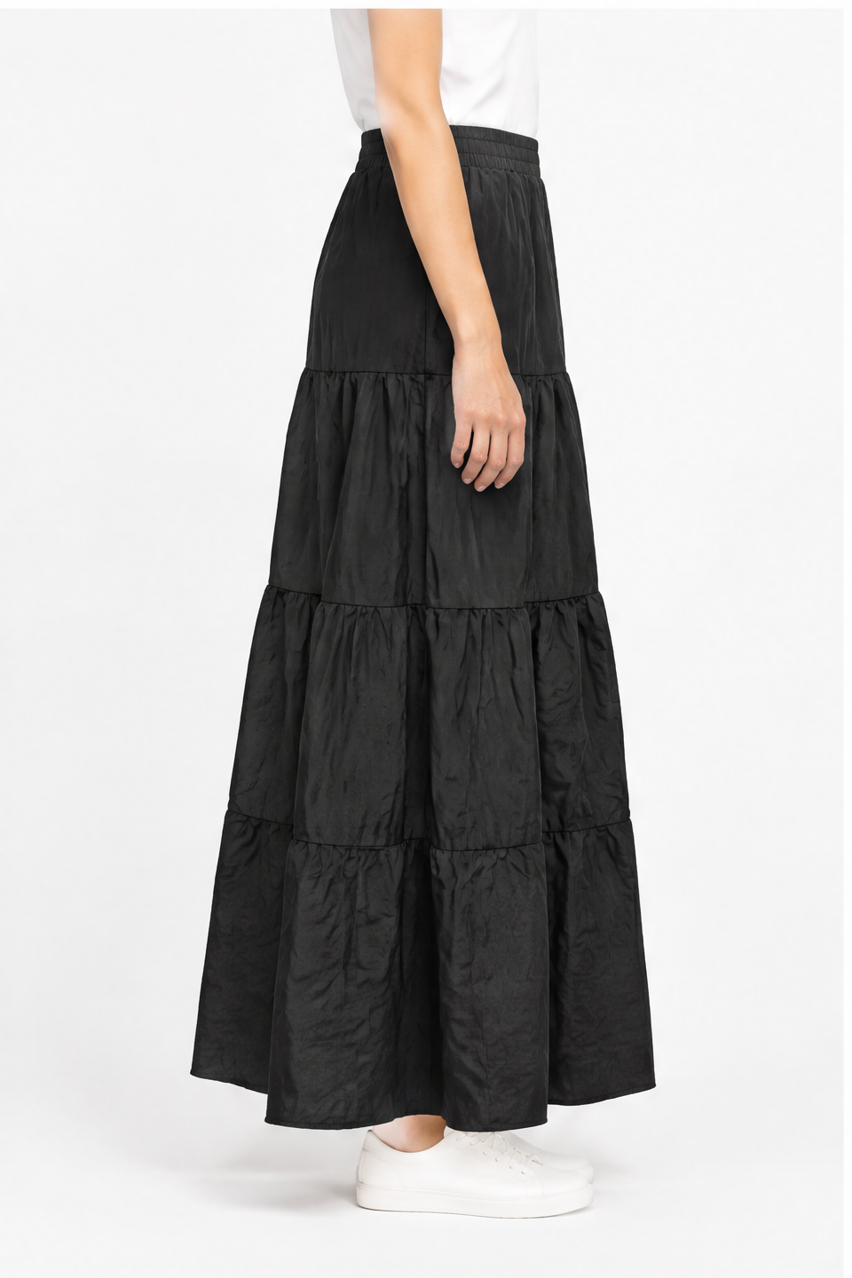 Tiered Ruffle Skirt with Elastic Waist