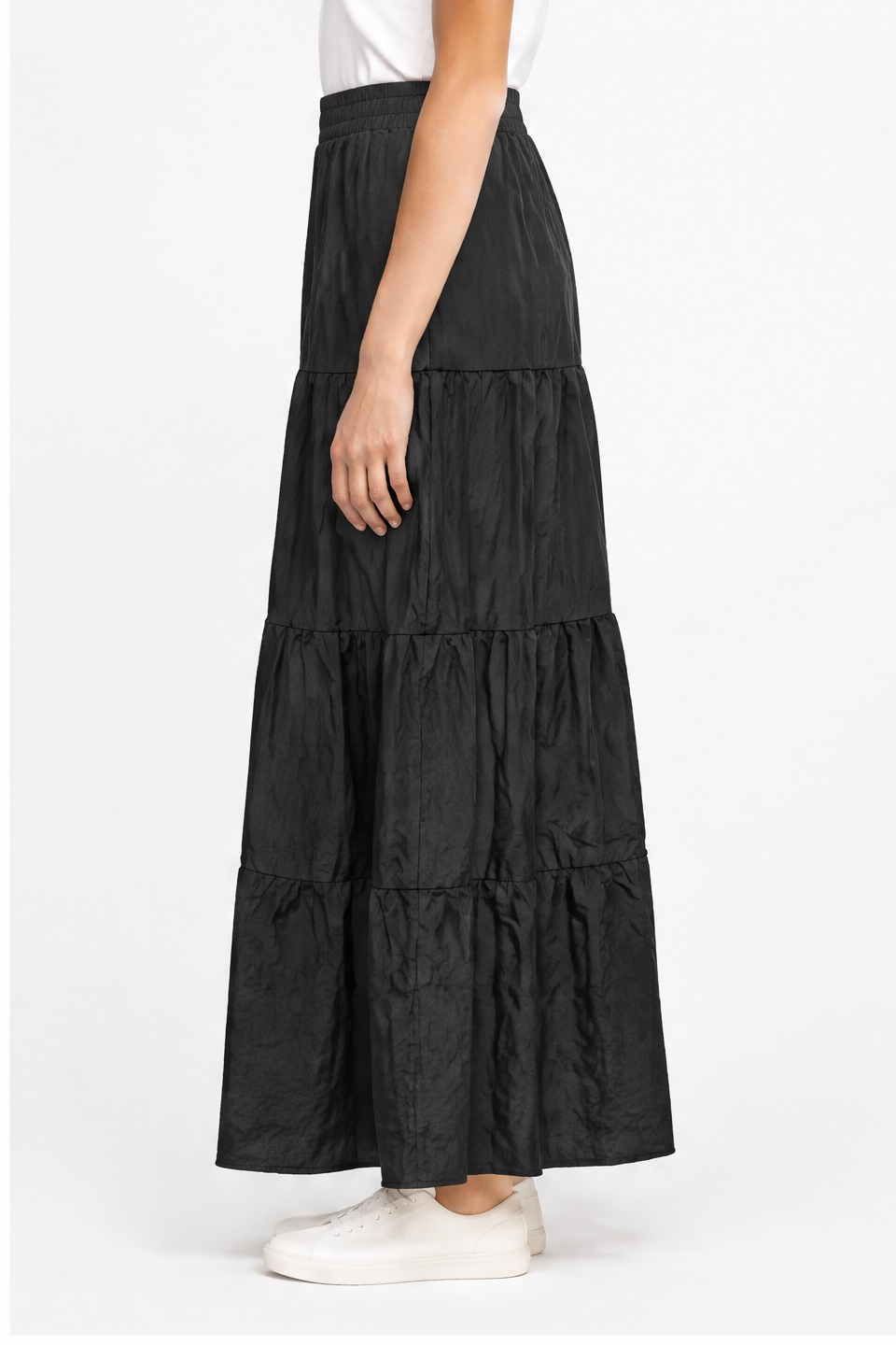 Tiered Ruffle Skirt with Elastic Waist