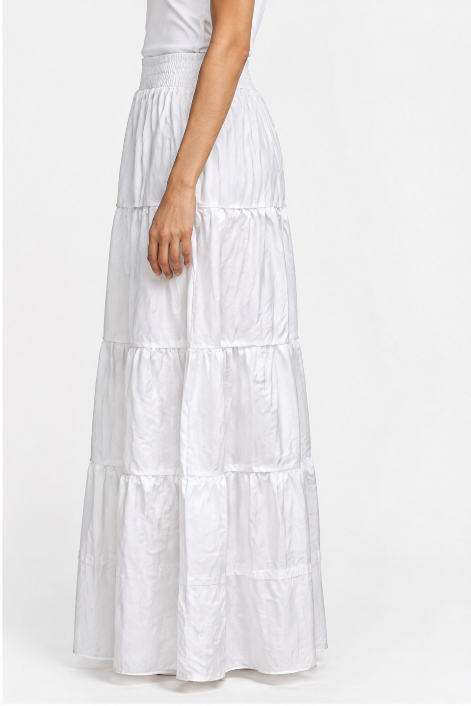 Tiered Ruffle Skirt with Elastic Waist